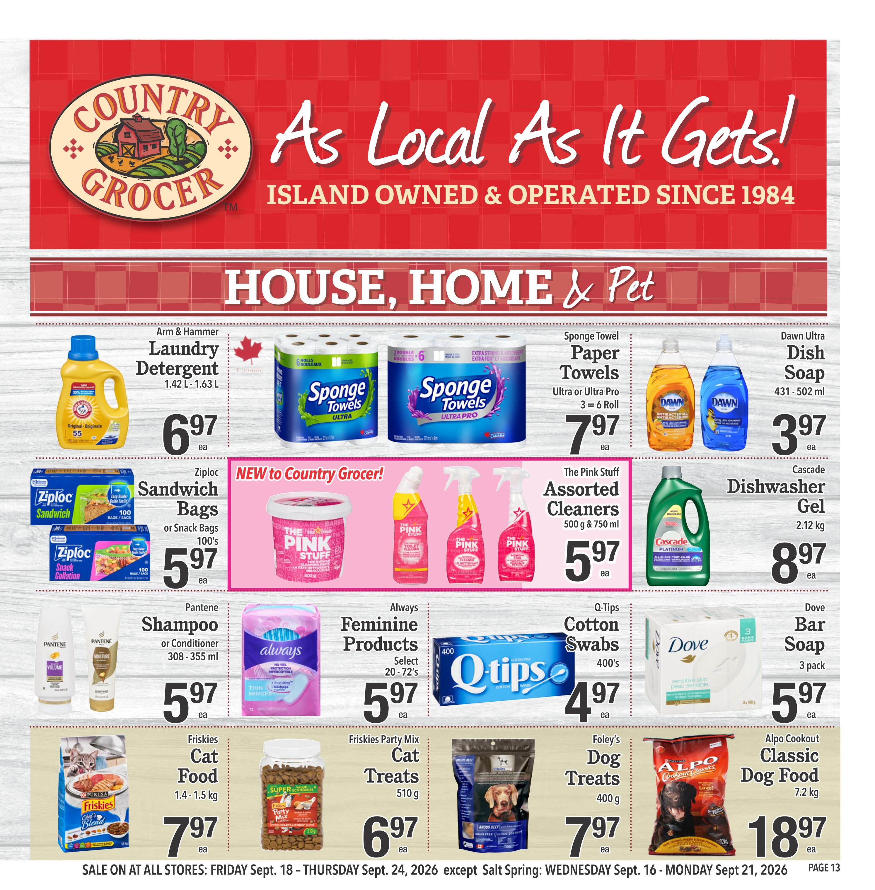Country Grocer Flyer September 18 to 24