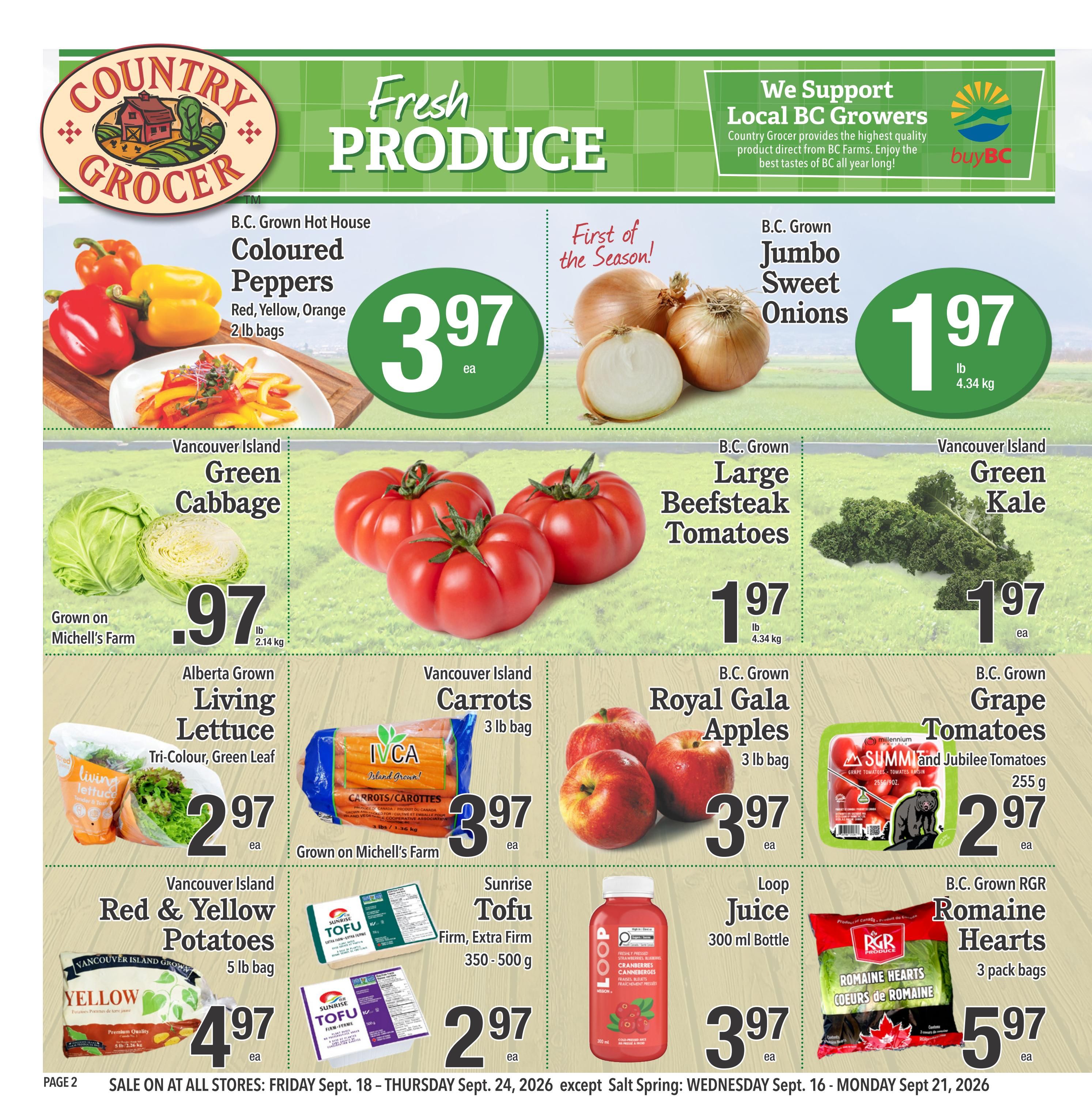 Country Grocer Flyer September 18 to 24
