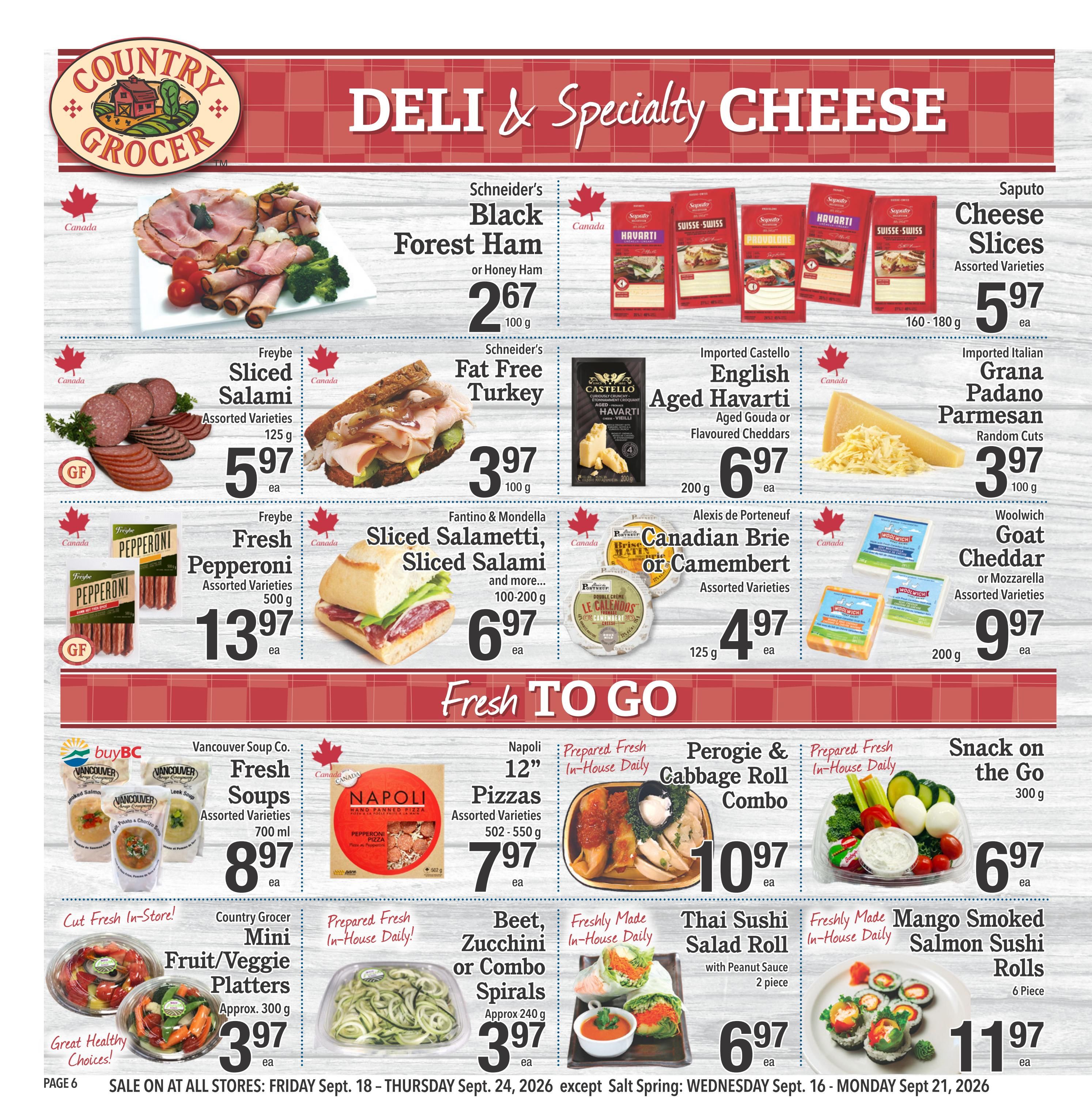 Country Grocer Flyer September 18 to 24