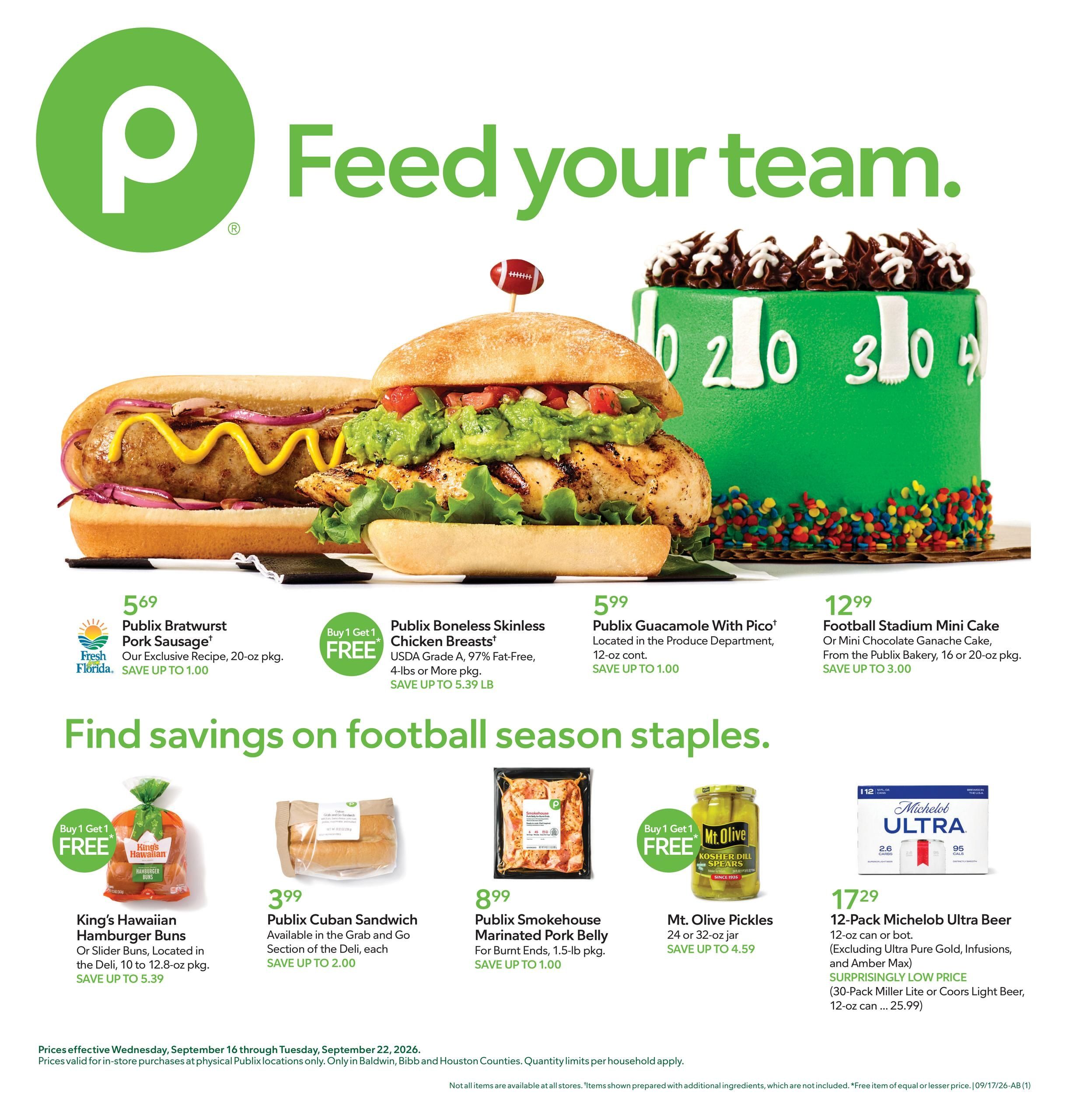 Publix (Eastman-Macon Area, GA) Weekly Ad September 16 - 22, 2026