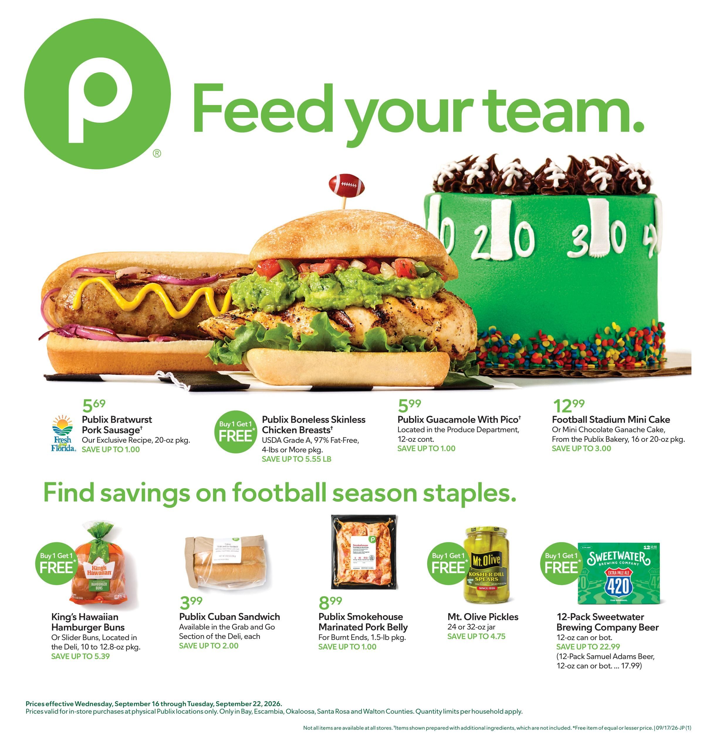 Publix (Pensacola Area, FL) Weekly Ad September 16 - 22, 2026