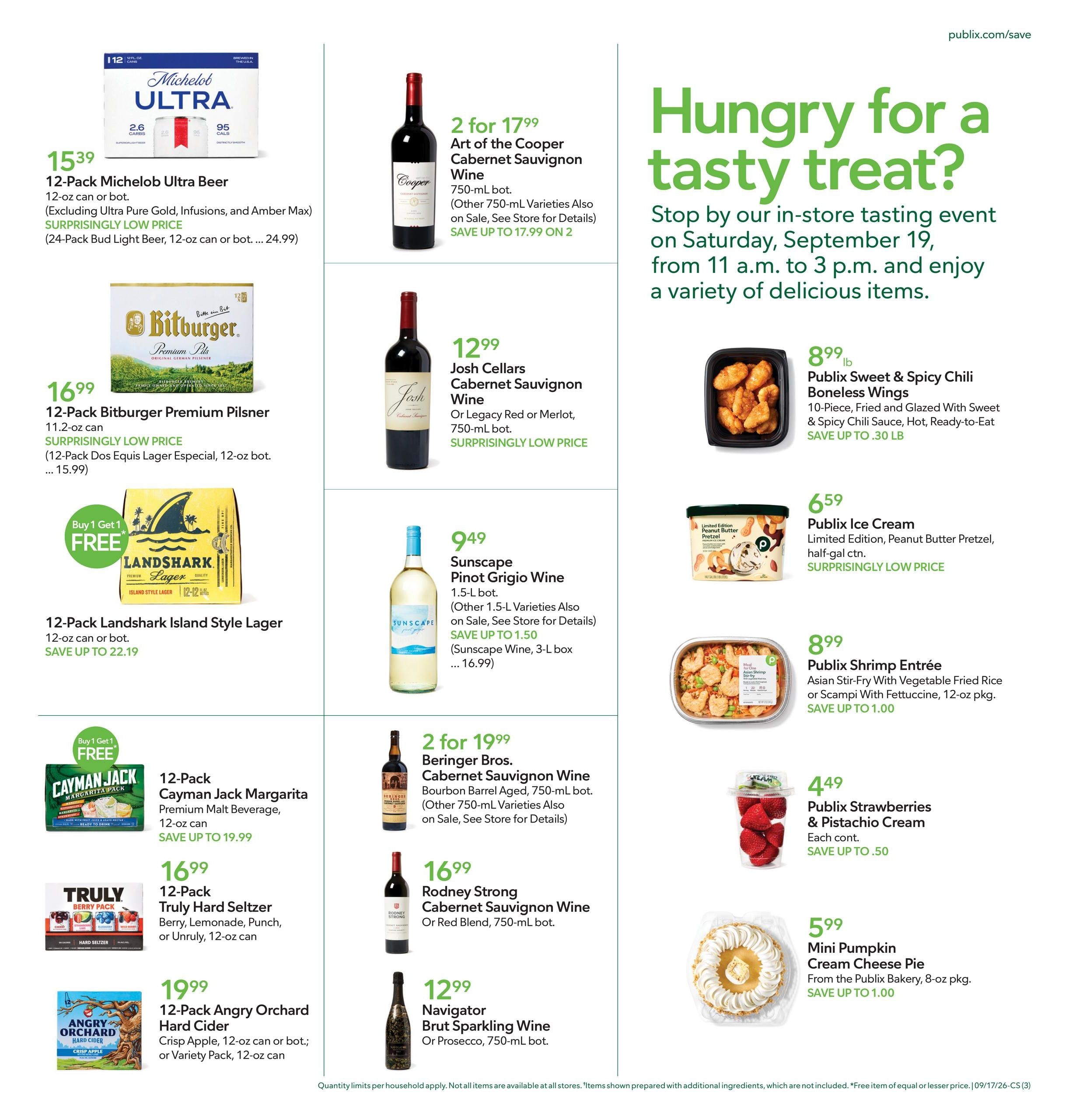 Publix (Richburg Area, SC) Weekly Ad September 16 - 22, 2026