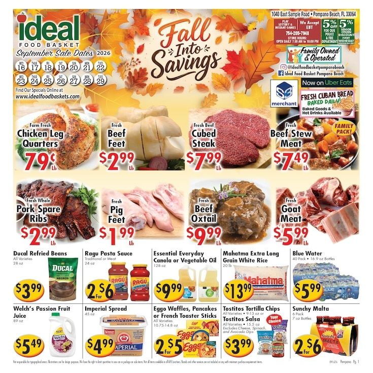 Ideal Food Basket (Pompano Beach, FL) Weekly Ad September 23 - 29, 2026