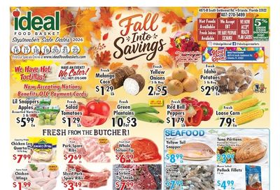 Ideal Food Basket (4075 South Goldenrod Road, Orlando, FL) Weekly Ad September 16 - 22, 2026