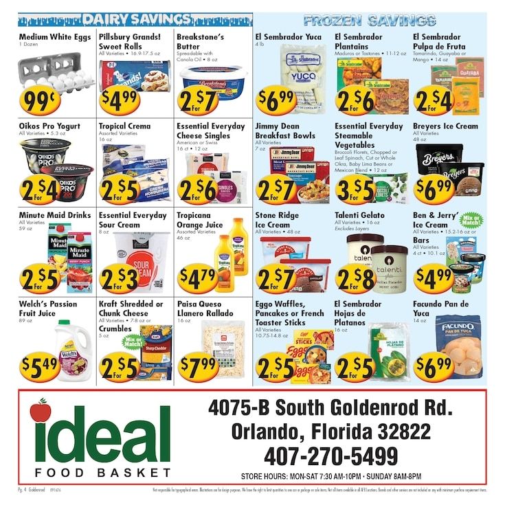 Ideal Food Basket (4075 South Goldenrod Road, Orlando, FL) Weekly Ad September 16 - 22, 2026