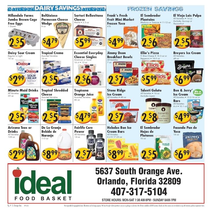 Ideal Food Basket (5637 South Orange Ave, Orlando, FL) Weekly Ad September 16 - 22, 2026