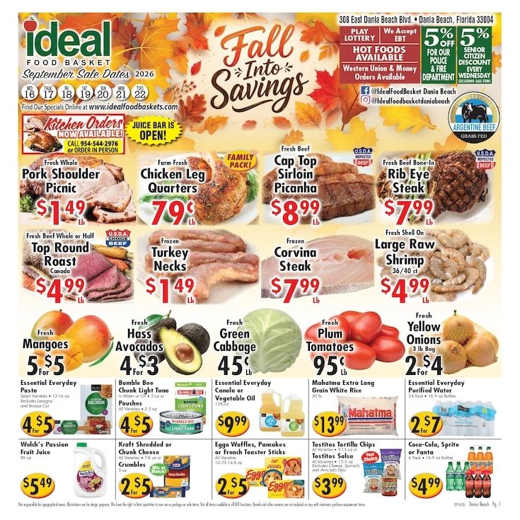 Ideal Food Basket (Dania Beach, FL) Weekly Ad September 16 - 22, 2026