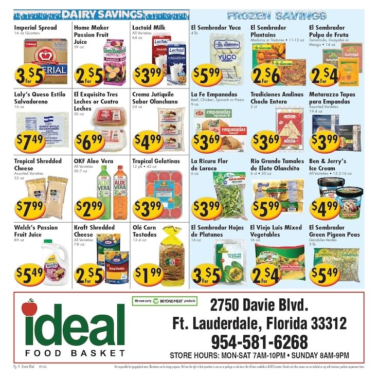 Ideal Food Basket (Fort Lauderdale, FL) Weekly Ad September 16 - 22, 2026