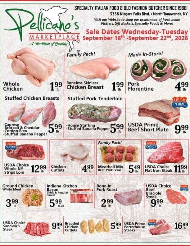 Pellicano's Marketplace (North Tonawanda, NY) Weekly Ad September 16 - 22, 2026