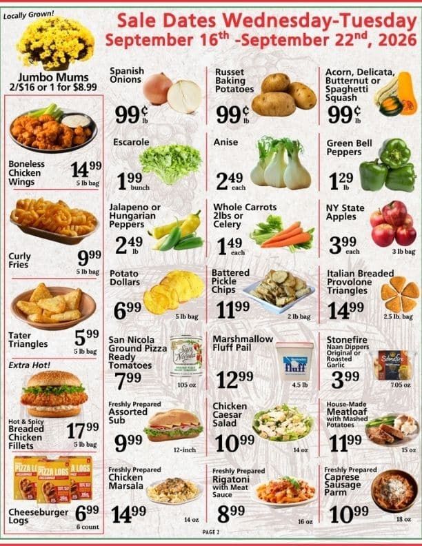Pellicano's Marketplace (North Tonawanda, NY) Weekly Ad September 16 - 22, 2026