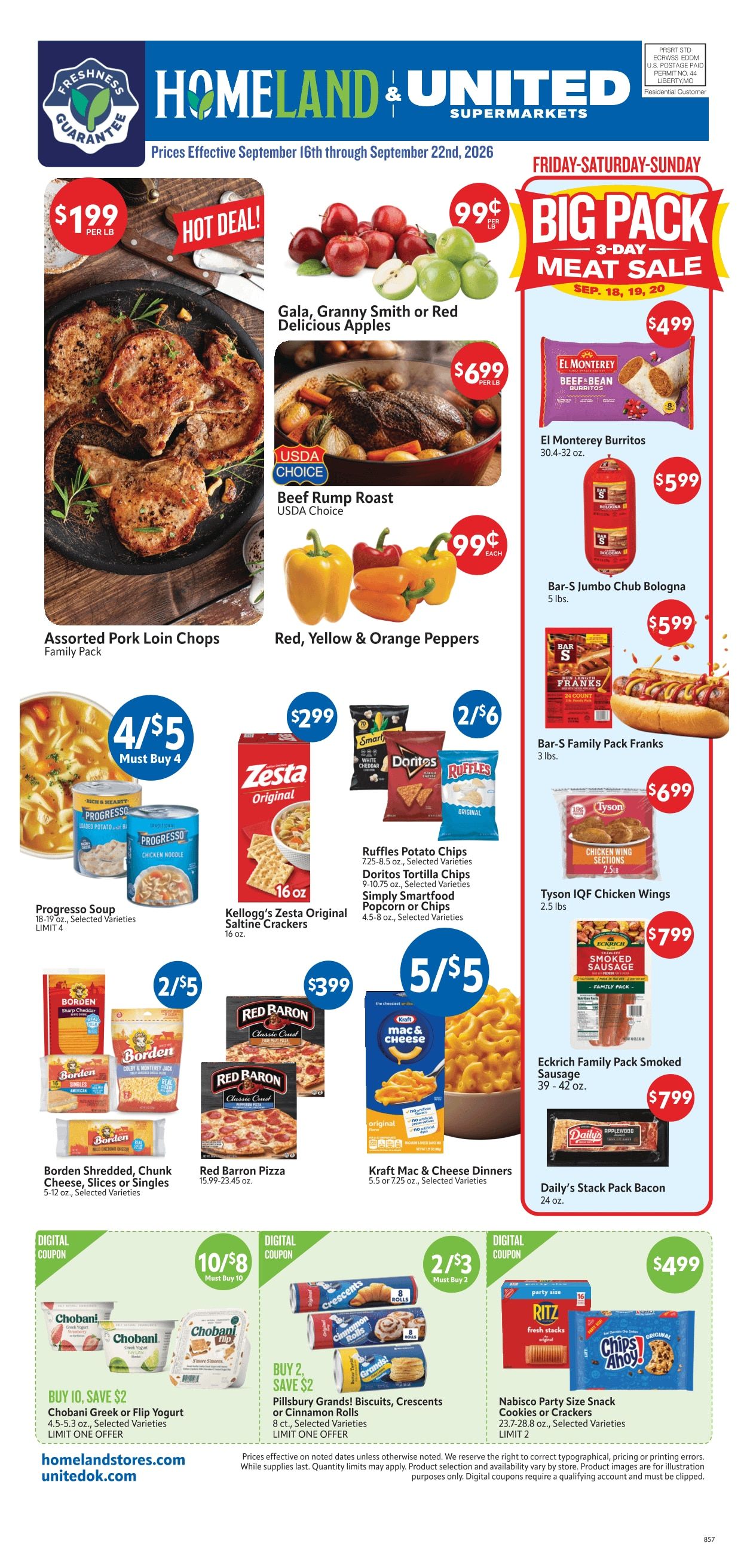 Homeland Stores (Haskell, OK) Weekly Ad September 16 - 22, 2026