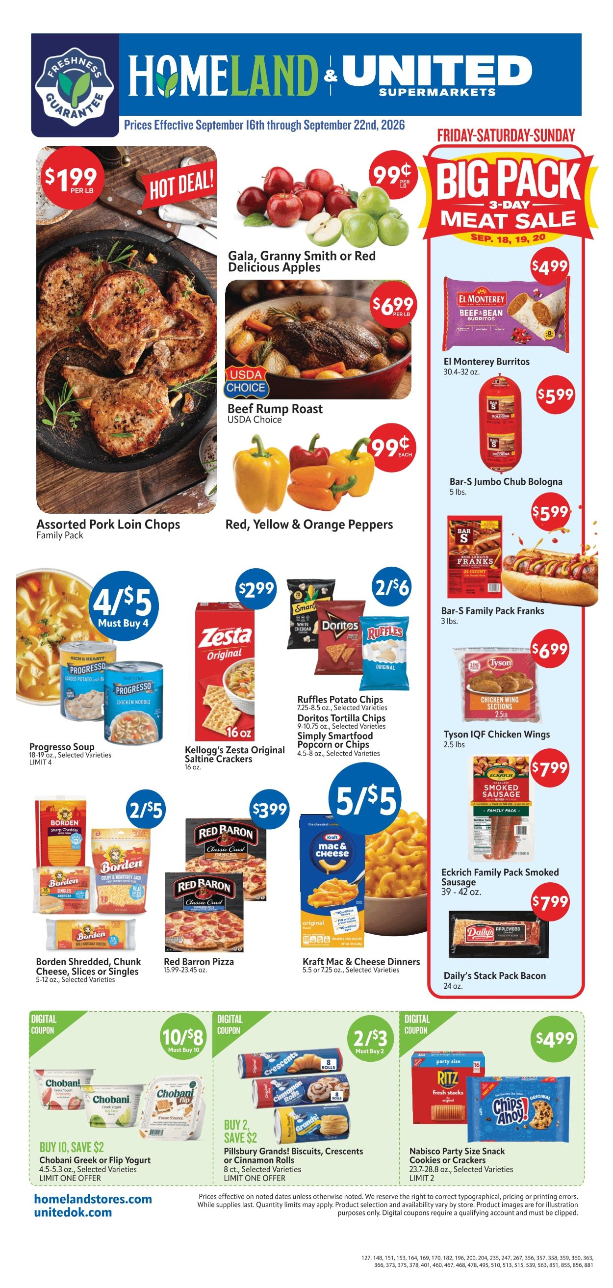 Homeland Stores (Henryetta, OK) Weekly Ad September 16 - 22, 2026