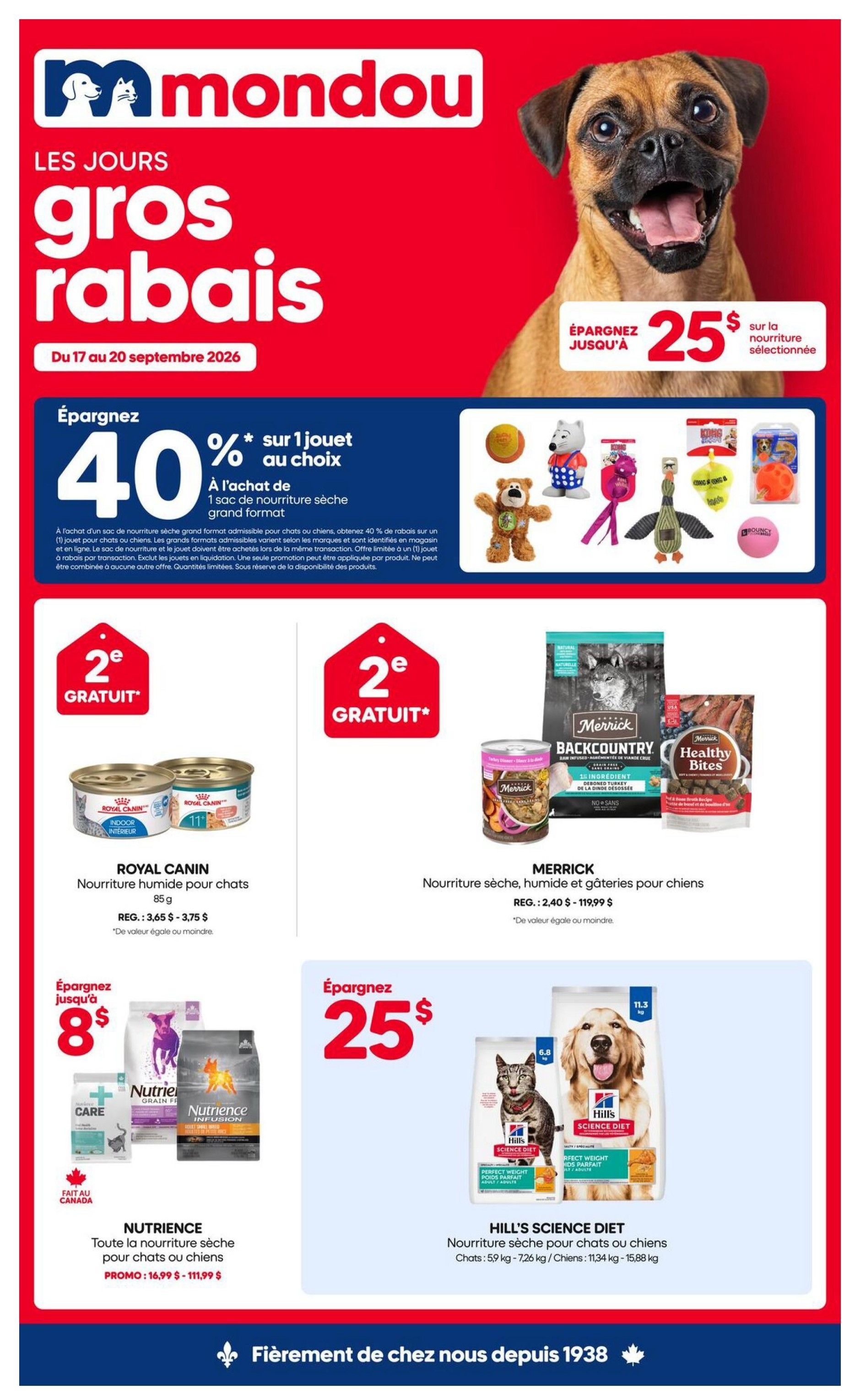 Mondou Flyer September 17 to 20