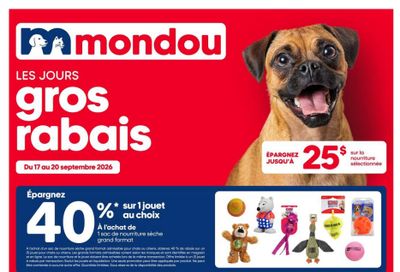 Mondou Flyer September 17 to 20