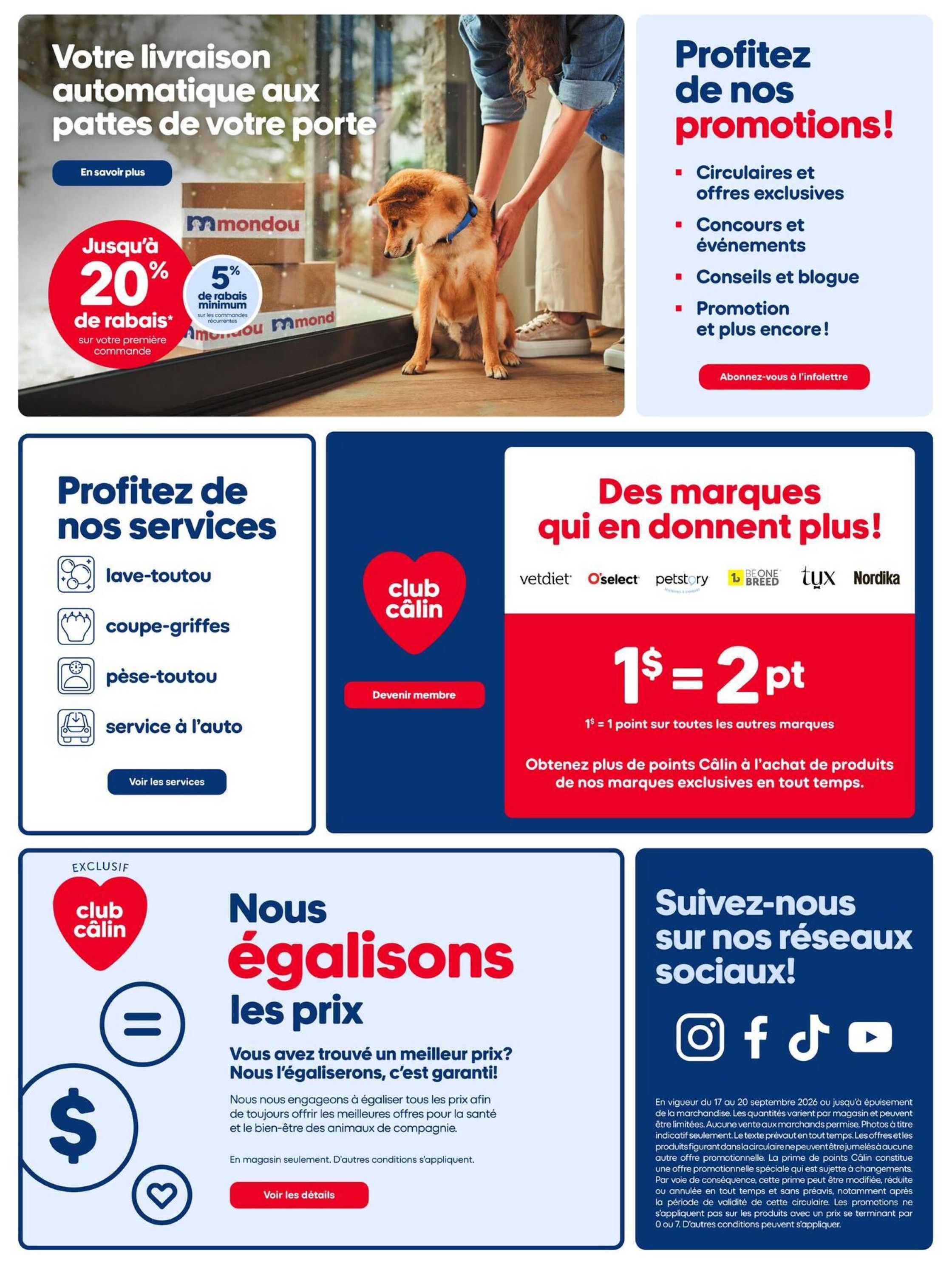 Mondou Flyer September 17 to 20