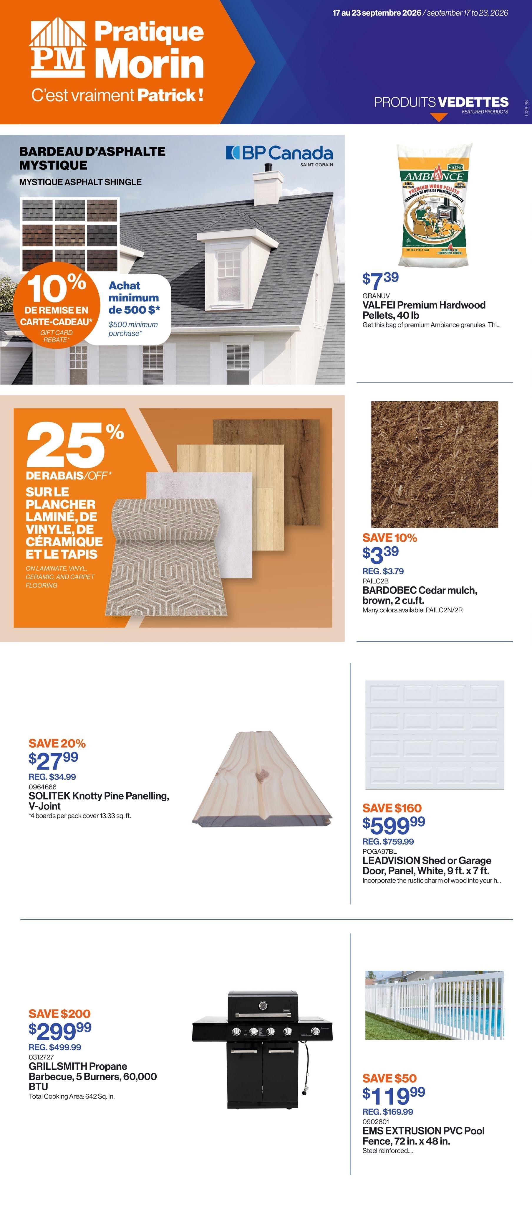 Patrick Morin Flyer September 17 to 23