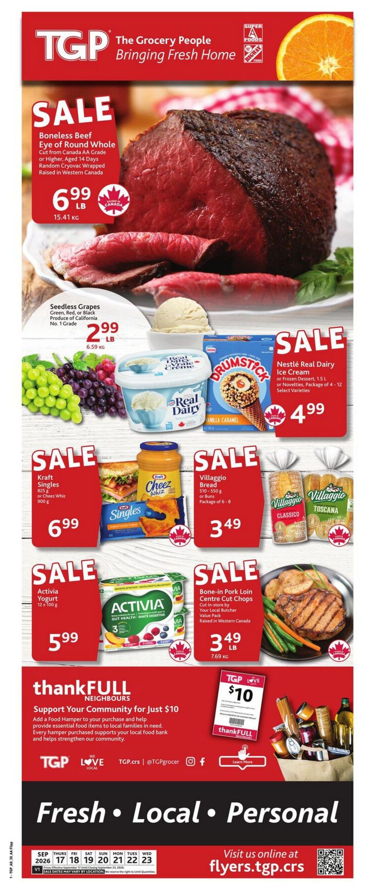 TGP The Grocery People Flyer September 17 to 23