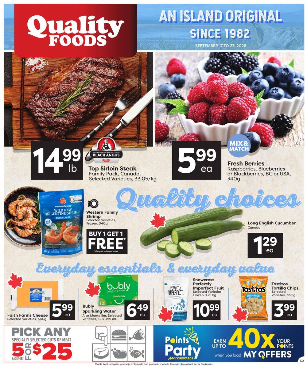 Quality Foods Flyer September 17 to 23