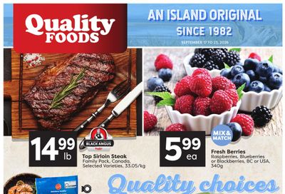 Quality Foods Flyer September 17 to 23