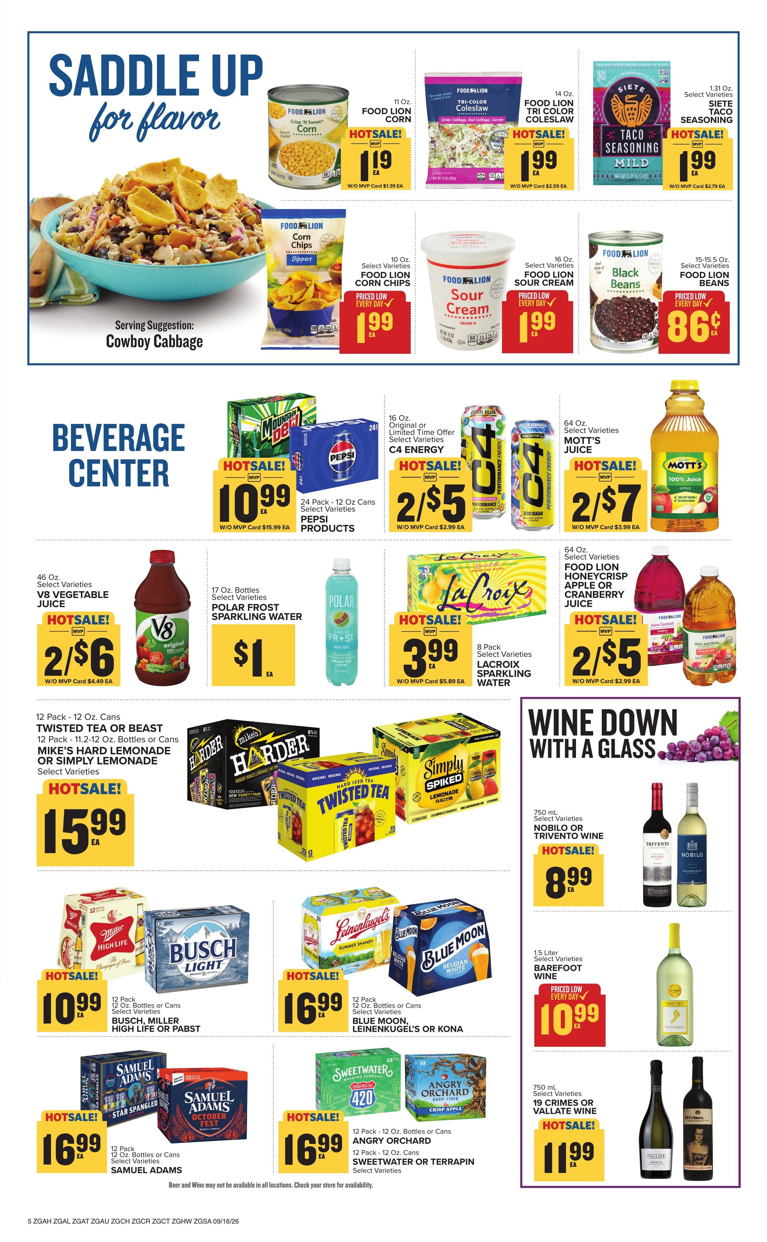 Food Lion (Helen Area, GA) Weekly Ad September 16 - 22, 2026