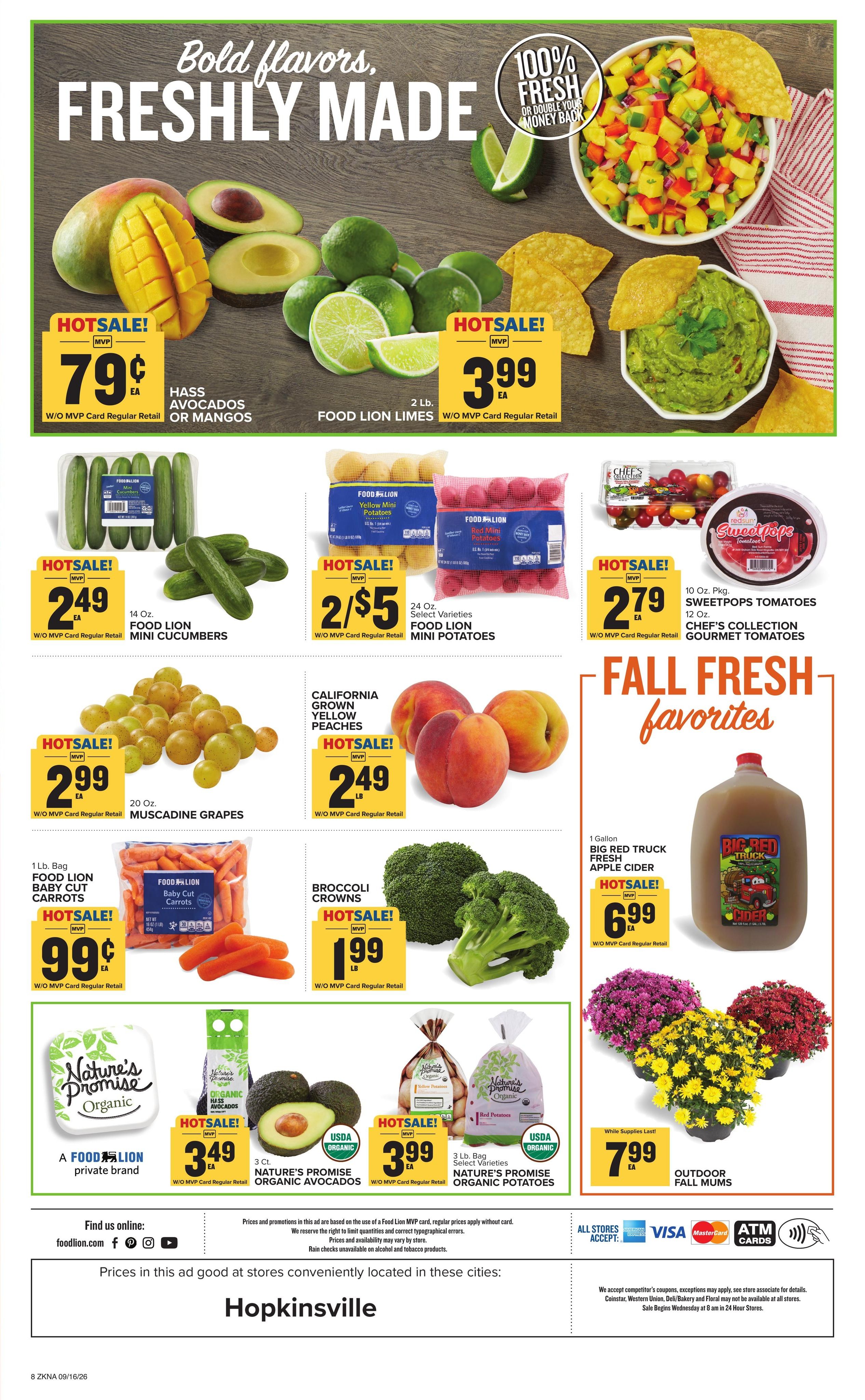 Food Lion (Hopkinsville Area, KY) Weekly Ad September 16 - 22, 2026