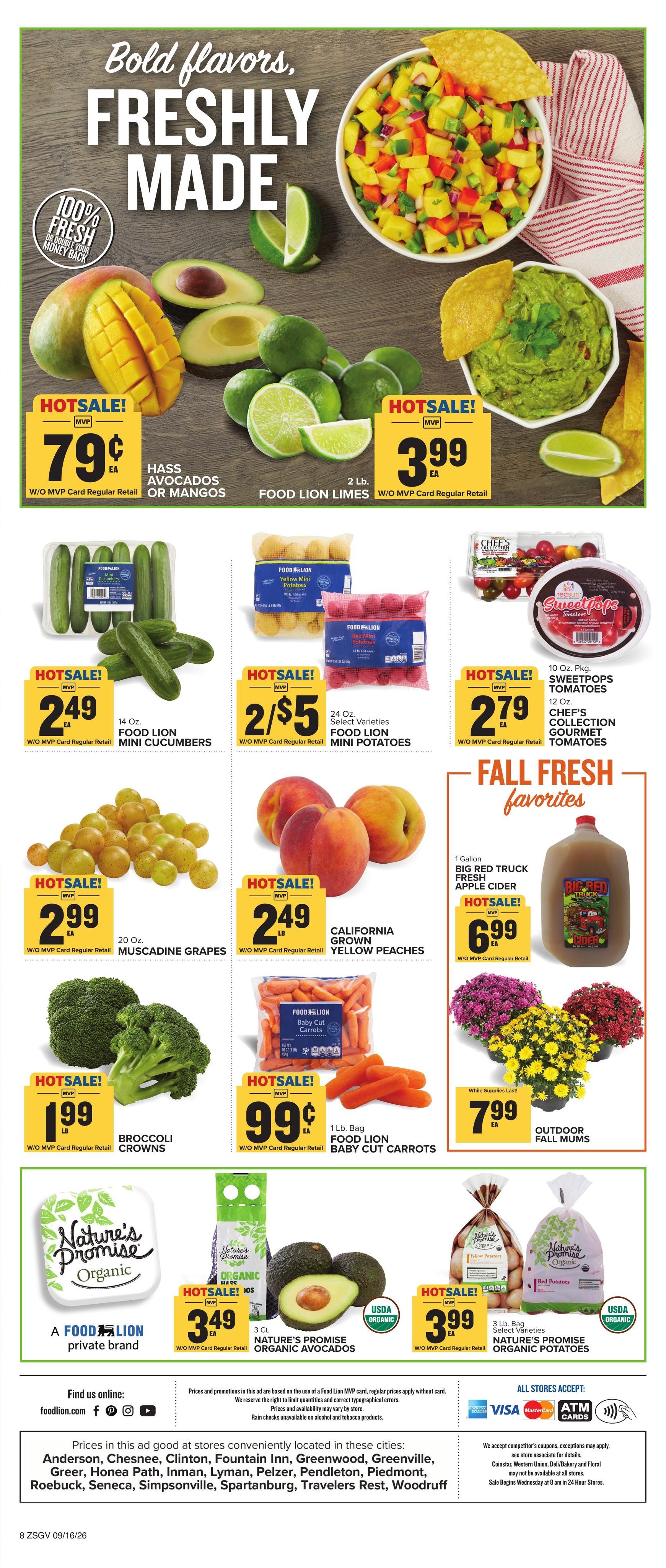 Food Lion (Simpsonville Area, SC) Weekly Ad September 16 - 22, 2026