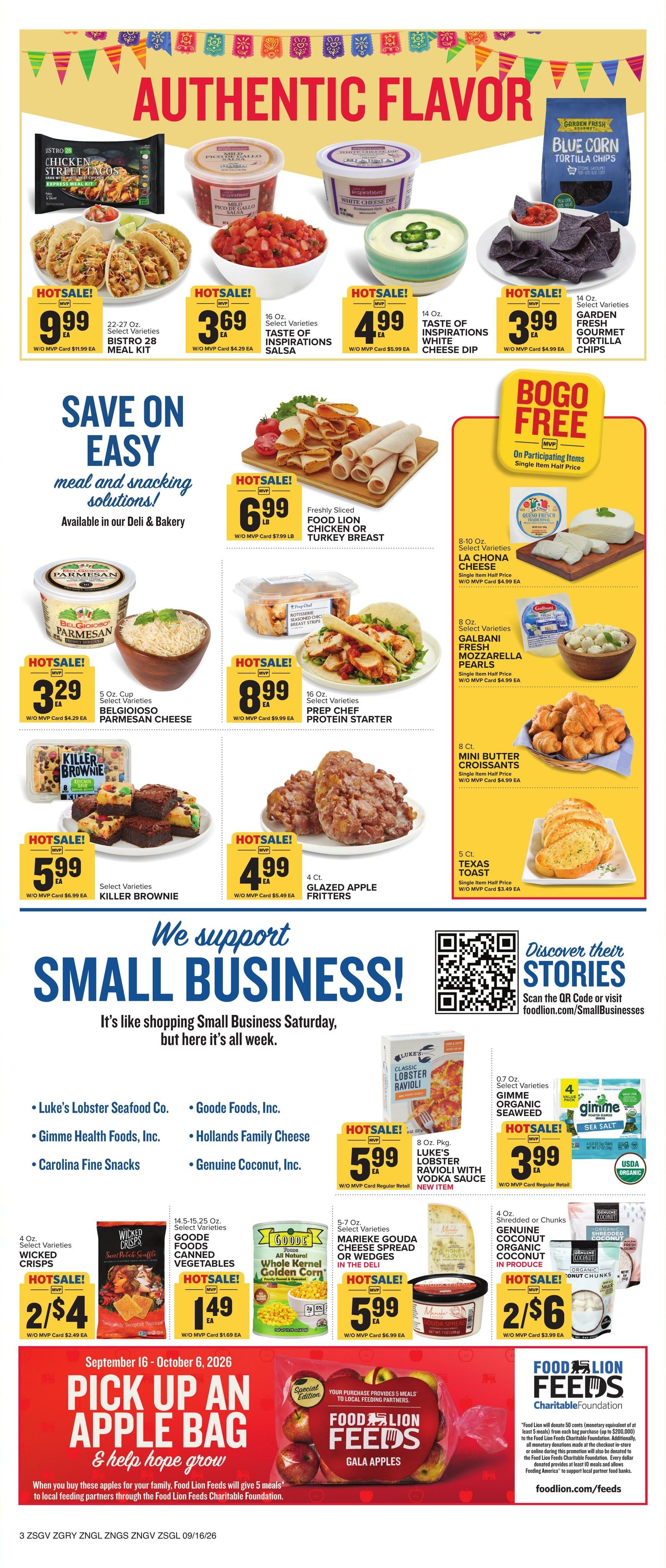 Food Lion (Simpsonville Area, SC) Weekly Ad September 16 - 22, 2026