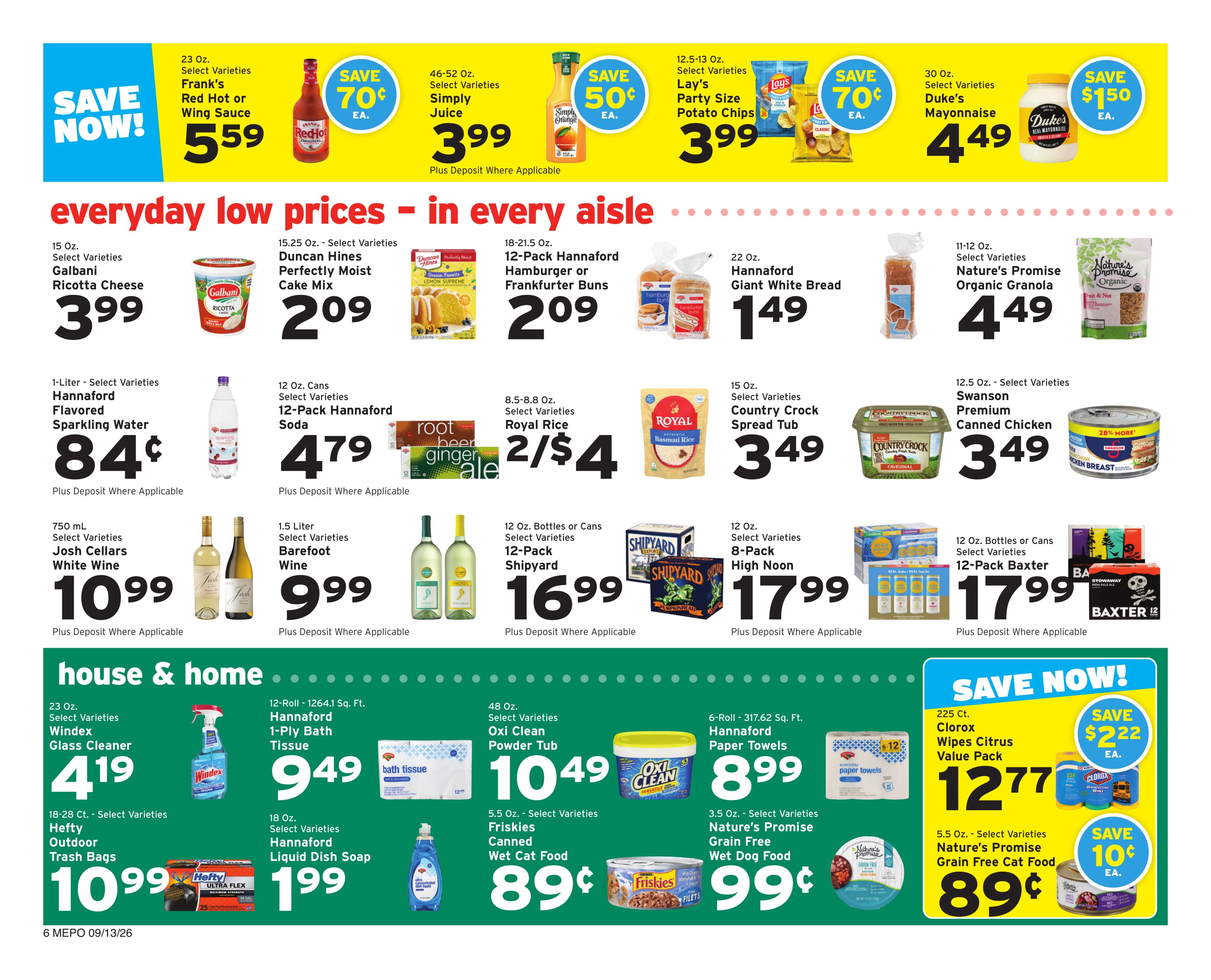 Hannaford (Portland Area, ME) Week 38 Weekly Ad September 13 - 19, 2026