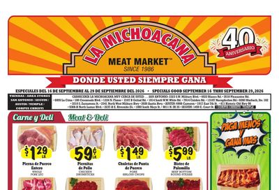 La Michoacana Meat Market (Austin Area, TX) Weekly Ad September 16 - 29, 2026