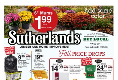 Sutherlands (Edgerton Area, KS) Weekly Ad September 16 - 27, 2026
