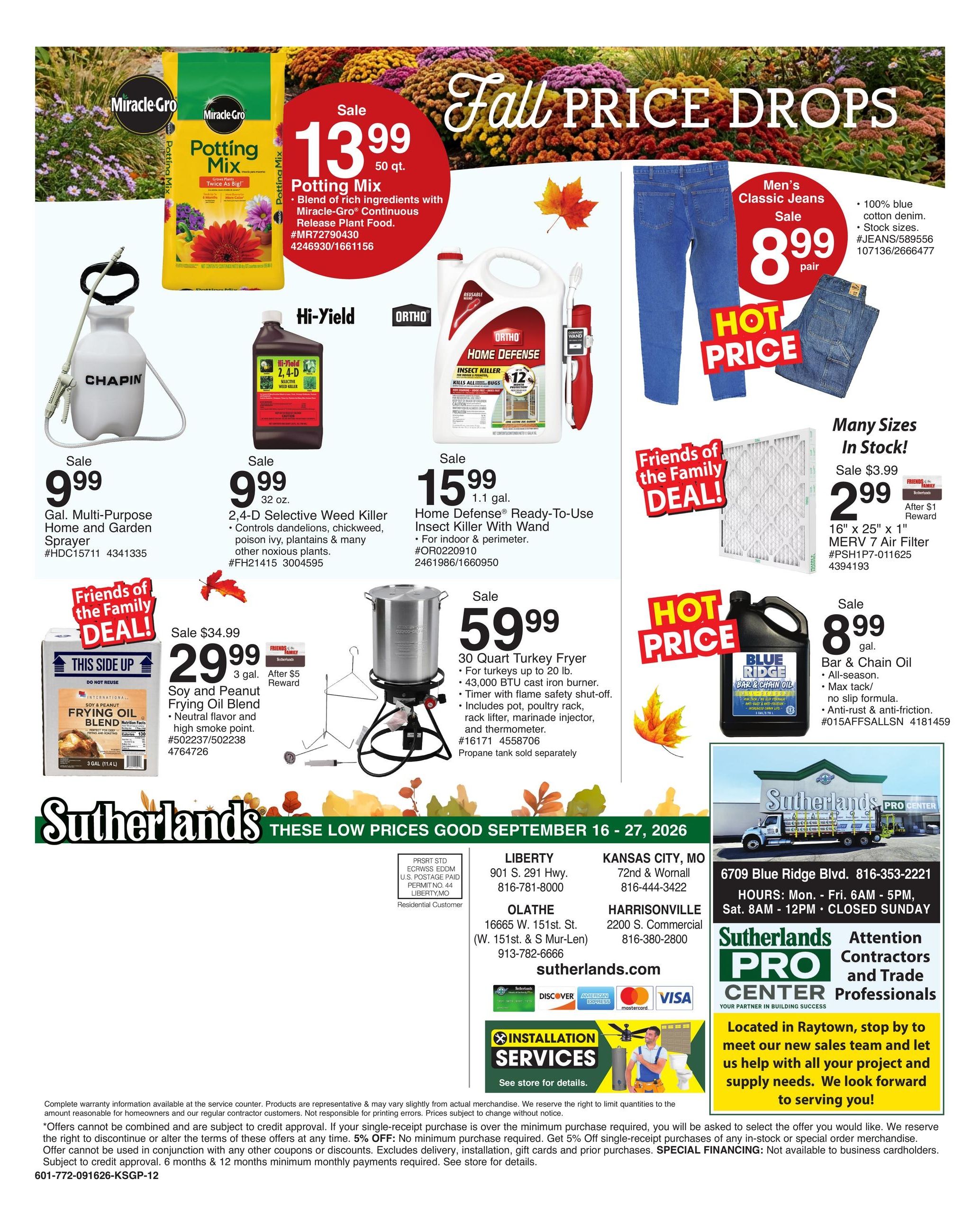 Sutherlands (Edgerton Area, KS) Weekly Ad September 16 - 27, 2026