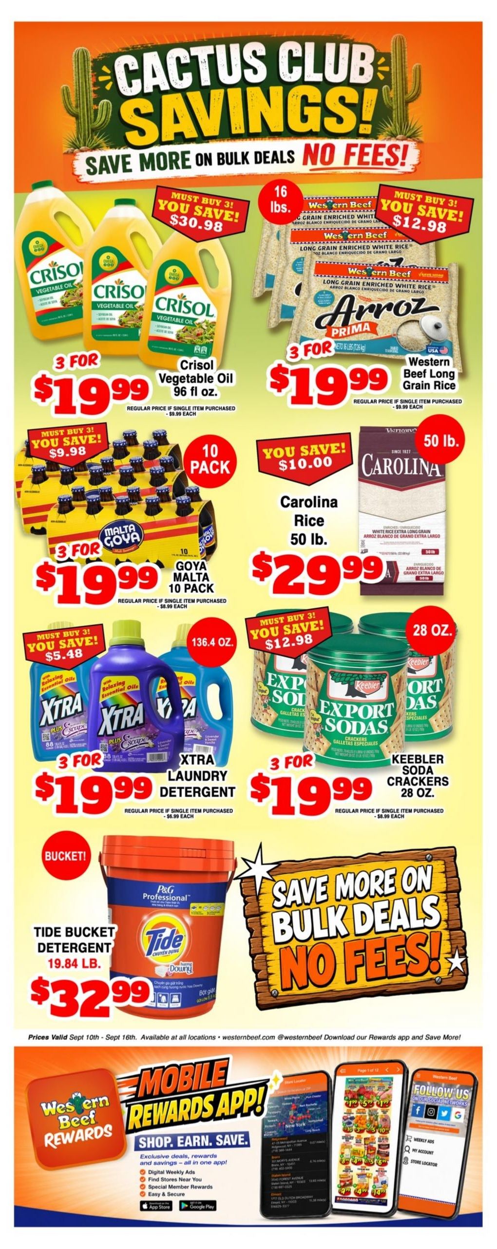 Western Beef (Elizabeth Area, NJ) Weekly Ad September 10 - 16, 2026