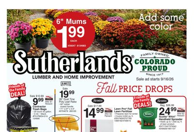 Sutherlands (La Junta Area, CO) Weekly Ad September 16 - 27, 2026