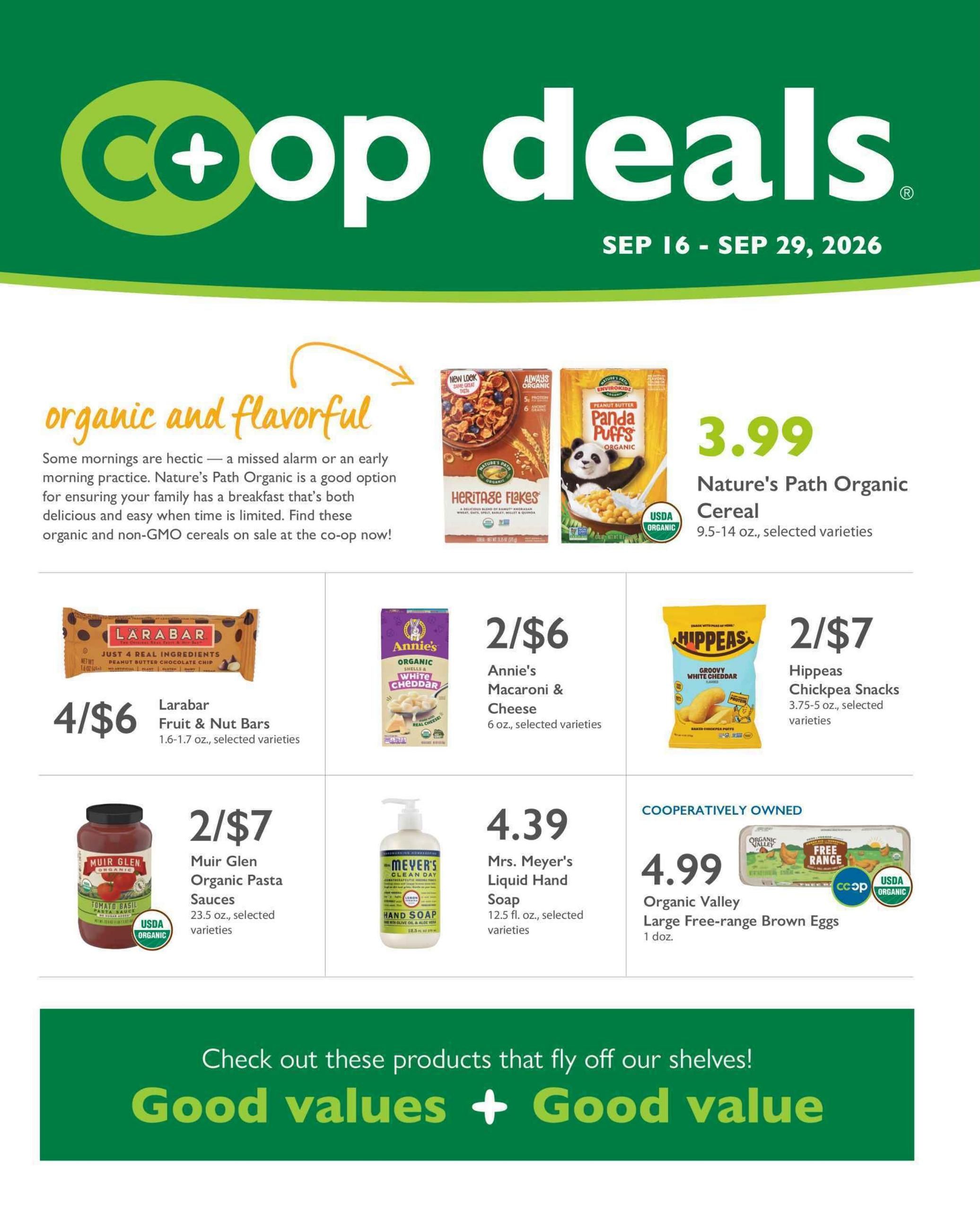 Co-opportunity Natural Foods Weekly Ad September 16 - 29, 2026