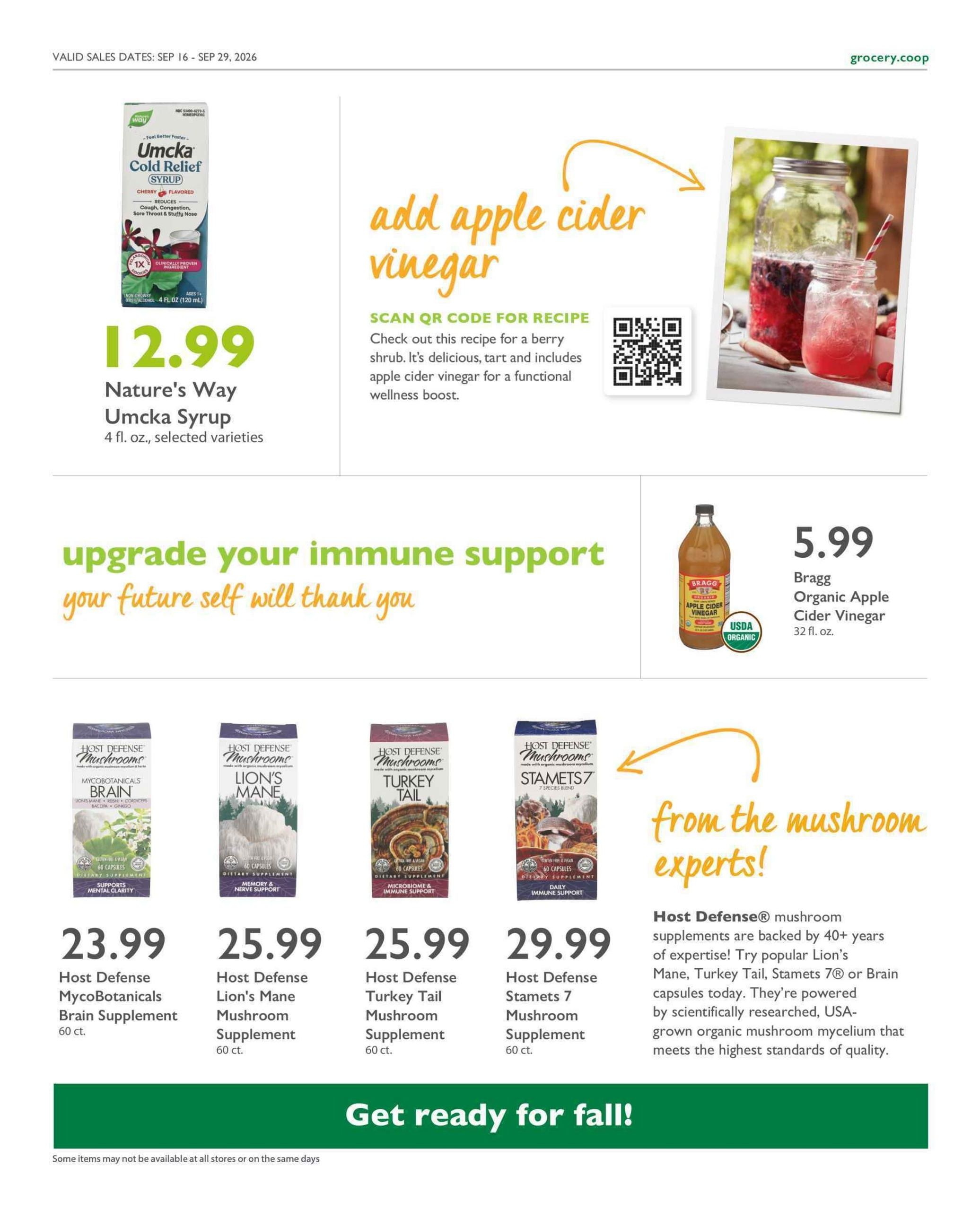 Co-opportunity Natural Foods Weekly Ad September 16 - 29, 2026