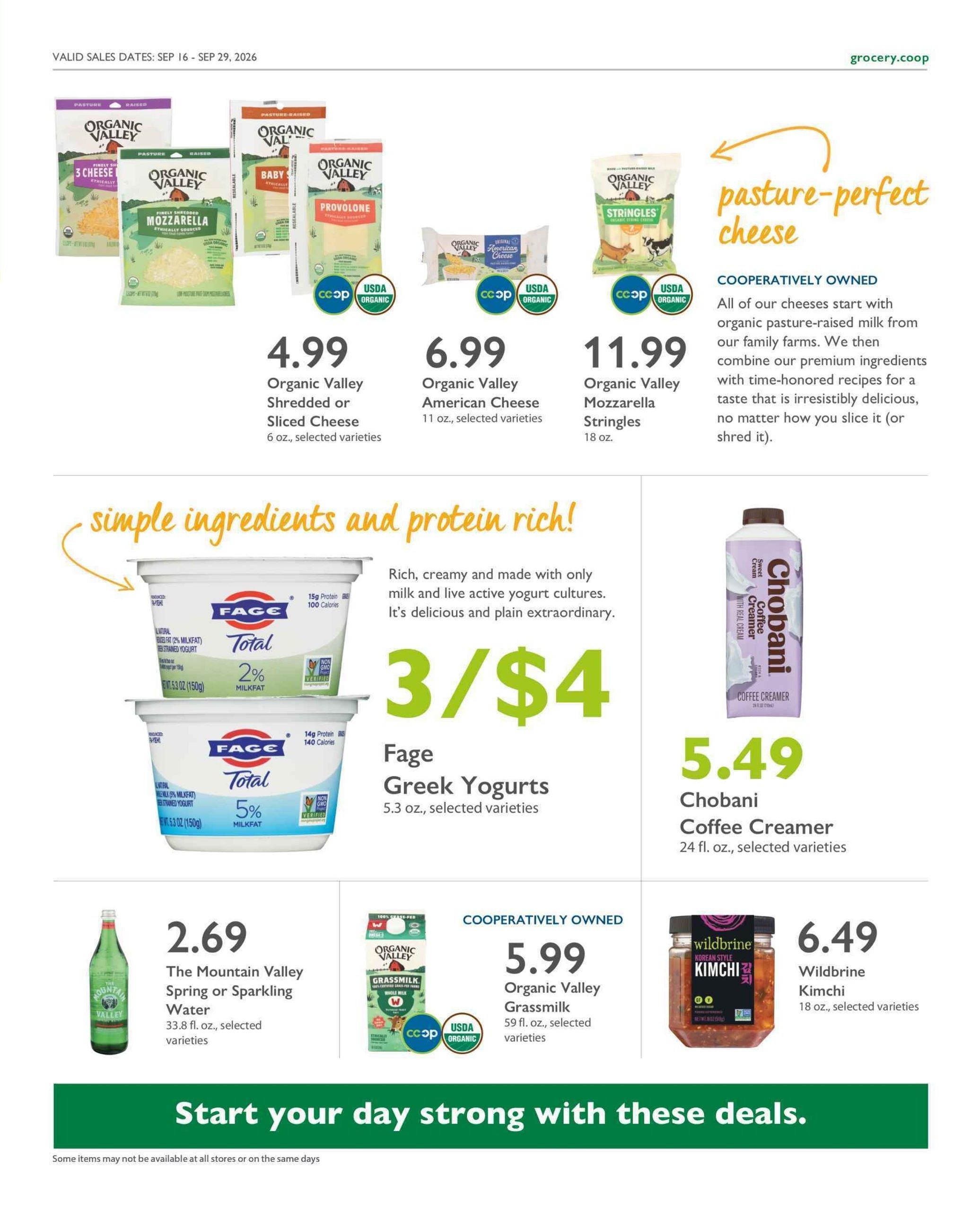 Co-opportunity Natural Foods Weekly Ad September 16 - 29, 2026