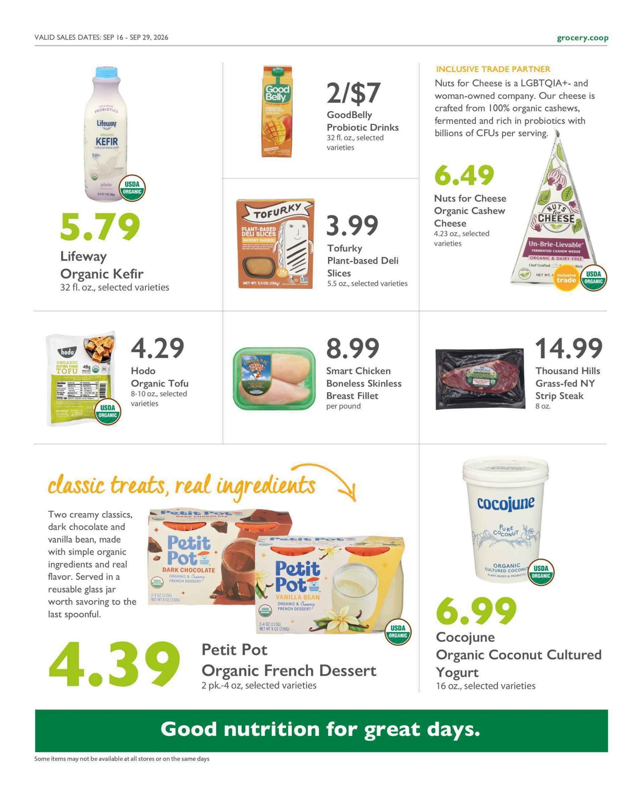 Co-opportunity Natural Foods Weekly Ad September 16 - 29, 2026