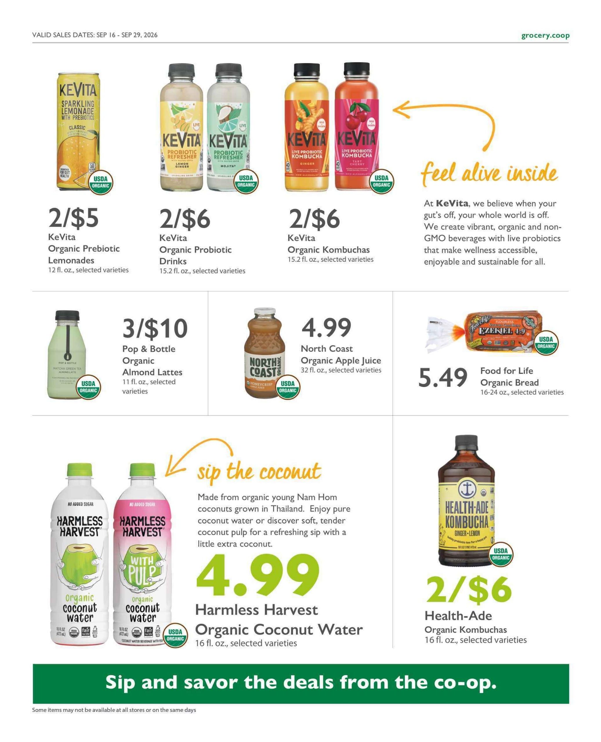 Co-opportunity Natural Foods Weekly Ad September 16 - 29, 2026