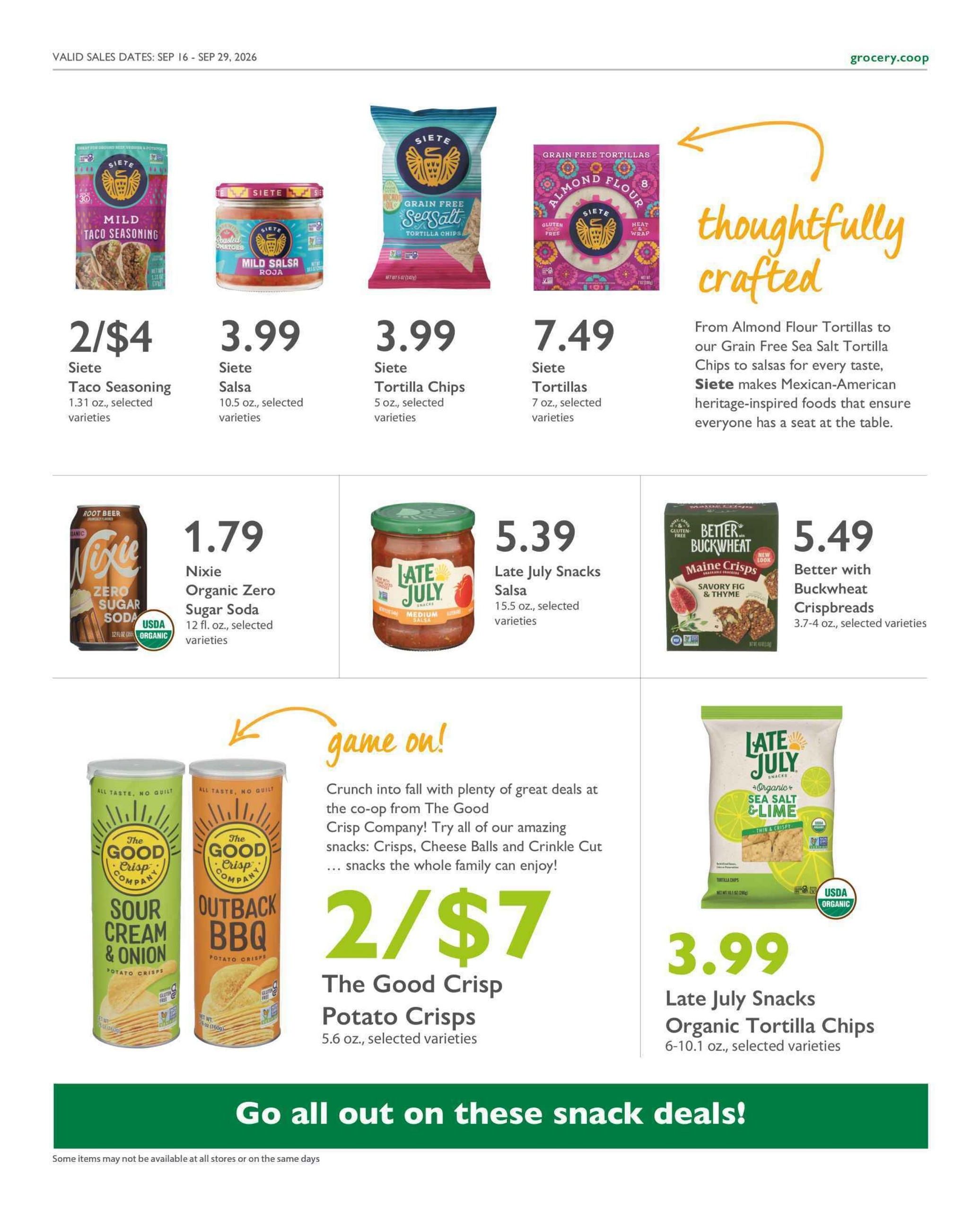 Co-opportunity Natural Foods Weekly Ad September 16 - 29, 2026