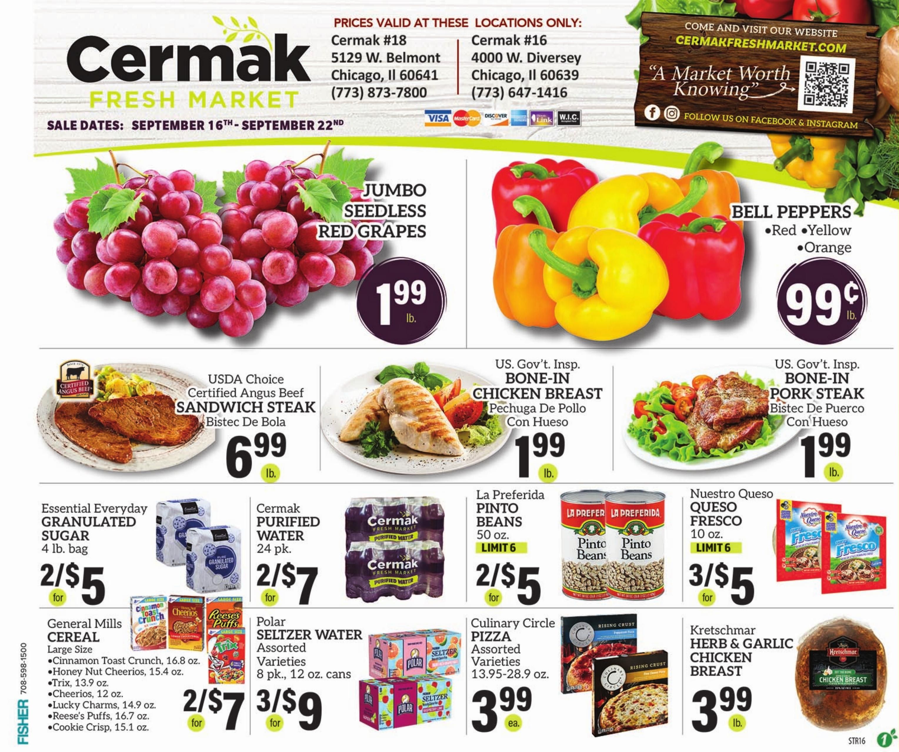 Cermak Fresh Market Weekly Ad September 16 - 22, 2026