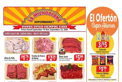 El Ahorro Supermarket (Grand Prairie-Irving Area, TX) Weekly Ad September 16 - 22, 2026