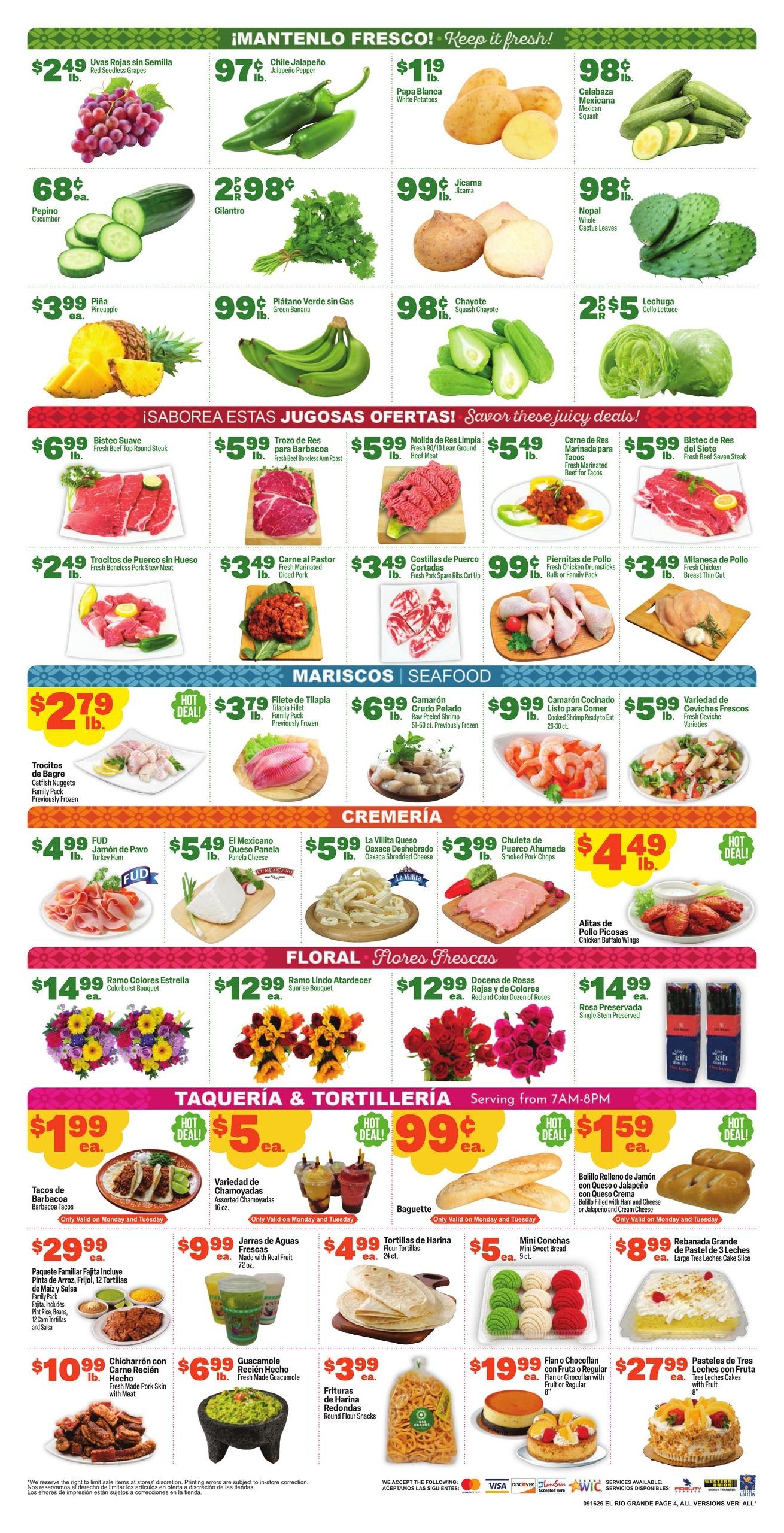 El Rio Grande (Carrollton Area, TX) Weekly Ad September 16 - 22, 2026