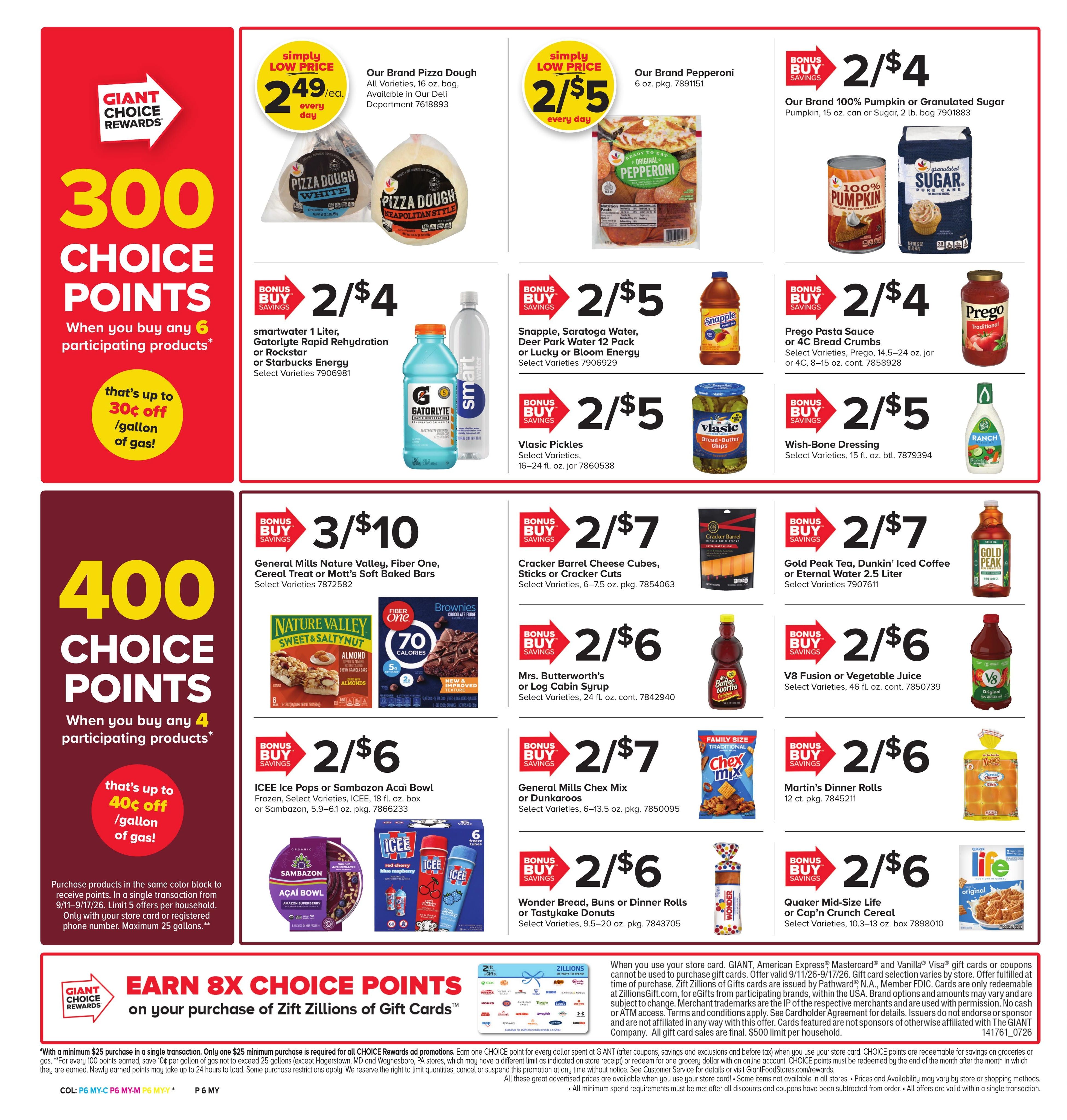 Giant Food Stores (Cumberland Area, MD) Weekly Ad September 11 - 17, 2026