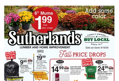 Sutherlands (Maysville Area, MO) Weekly Ad September 16 - 27, 2026