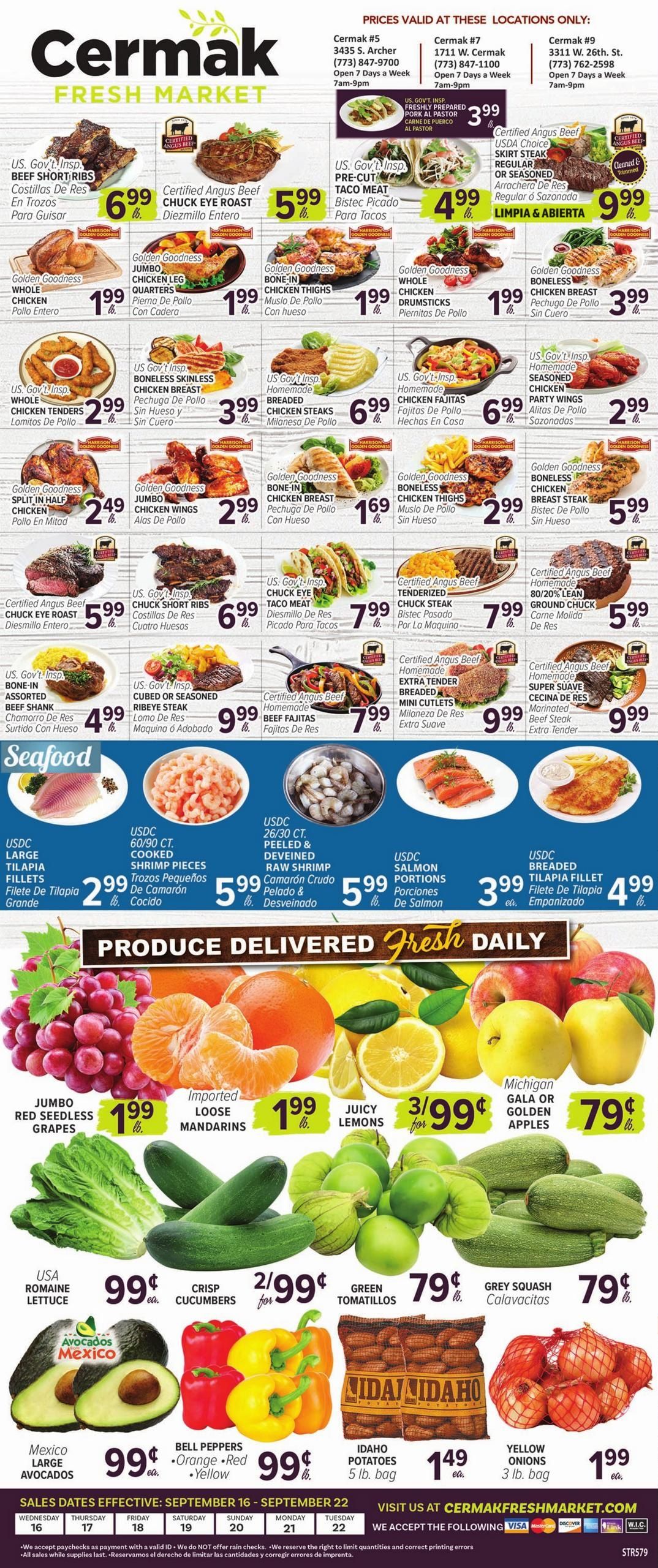Cermak Fresh Market Weekly Ad September 16 - 22, 2026