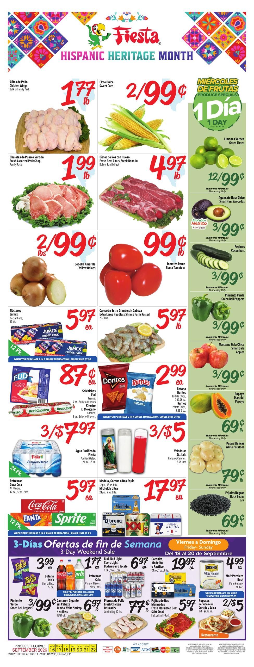 Fiesta Mart (Conroe Area, TX) Weekly Ad September 16 - 22, 2026