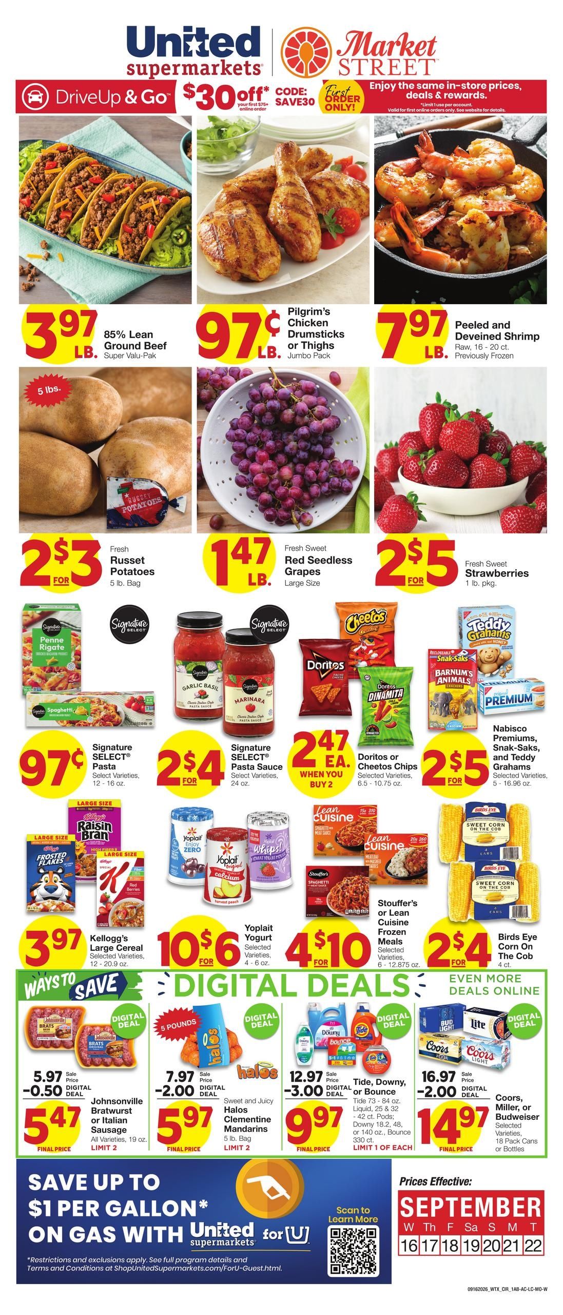 Market Street (Amarillo-Lubbock Area, TX) Weekly Ad September 16 - 22, 2026