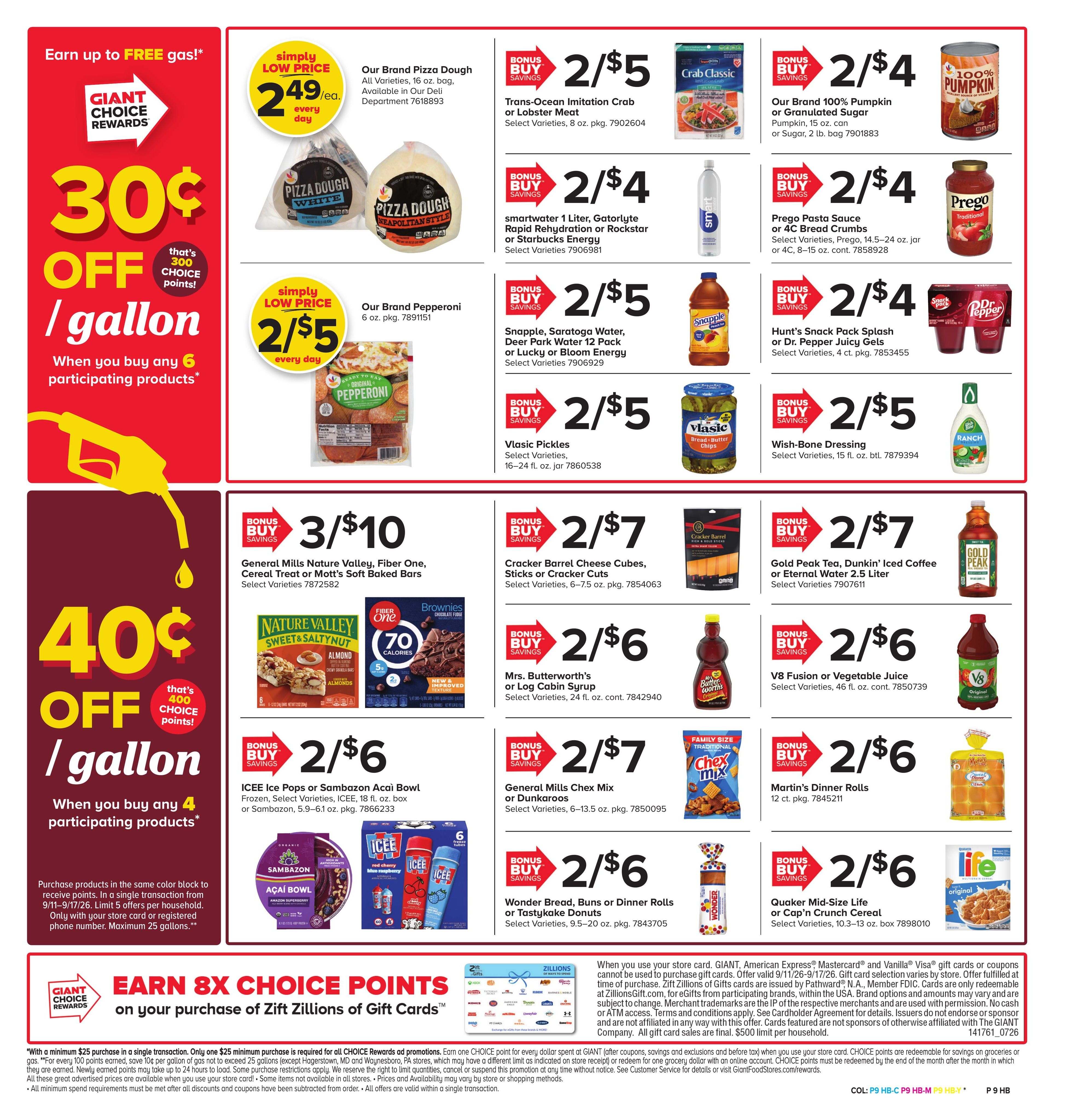 Giant Food Stores (Hagerstown Area, MD) Weekly Ad September 11 - 17, 2026