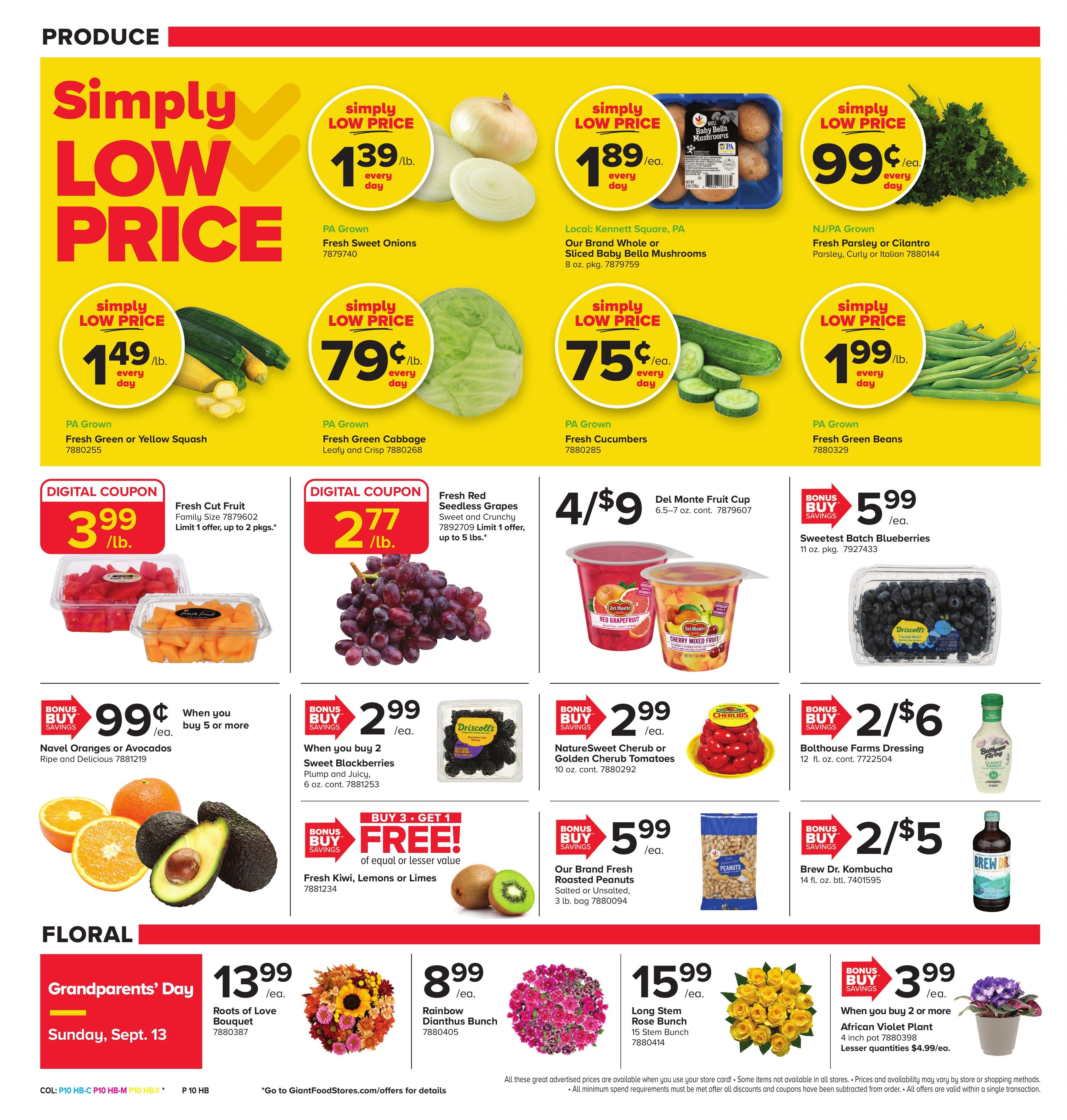 Giant Food Stores (Hagerstown Area, MD) Weekly Ad September 11 - 17, 2026