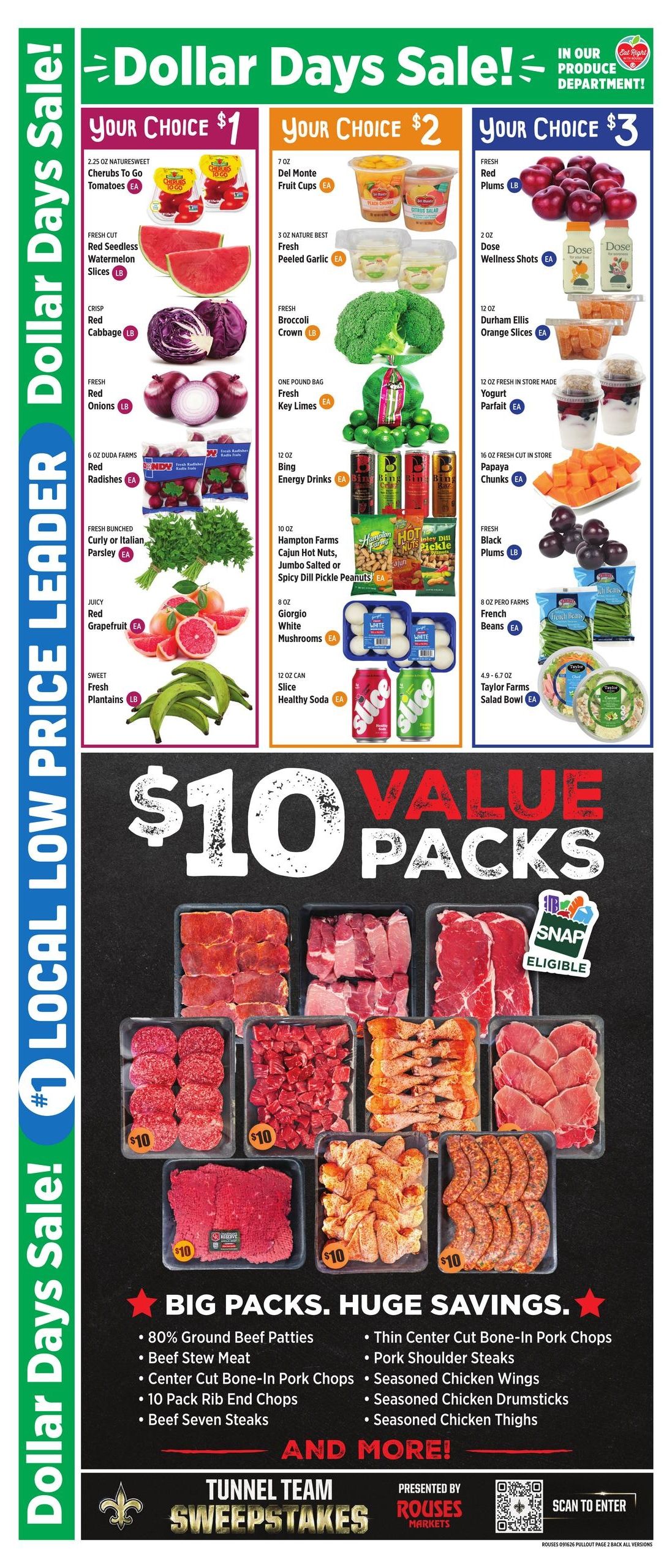 Rouses Supermarkets (Hattiesburg Area, MS) Weekly Ad September 16 - 23, 2026